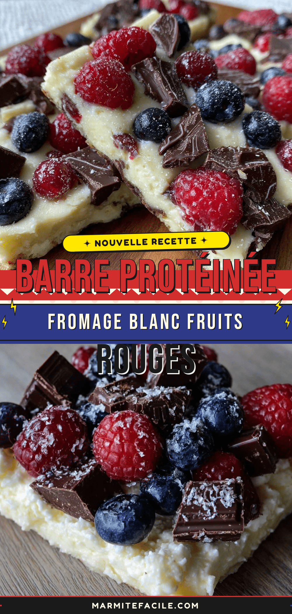 barre protéinée fromage blanc fruits rouges recipe