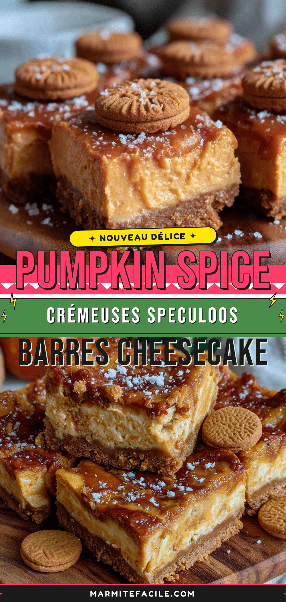 barres cheesecake pumpkin spice aux speculoos recipe