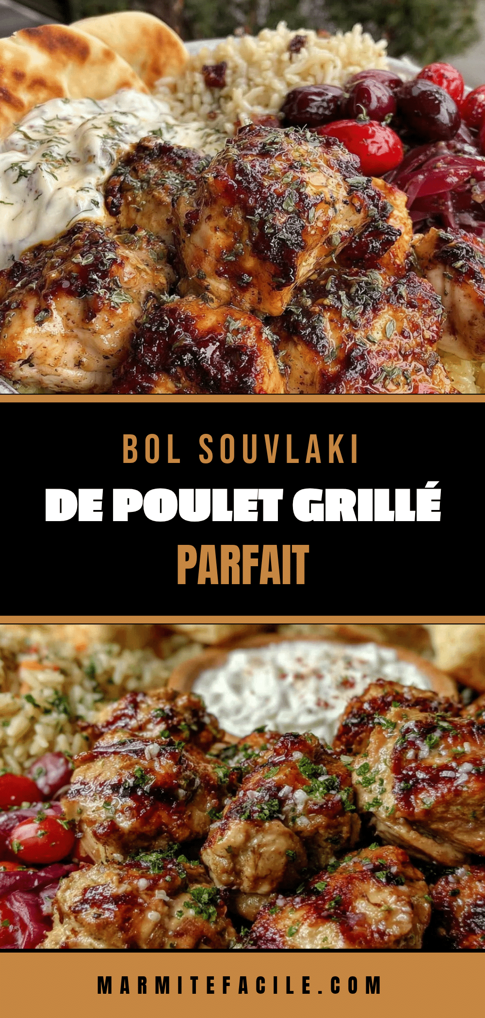 bol souvlaki de poulet grillé recipe