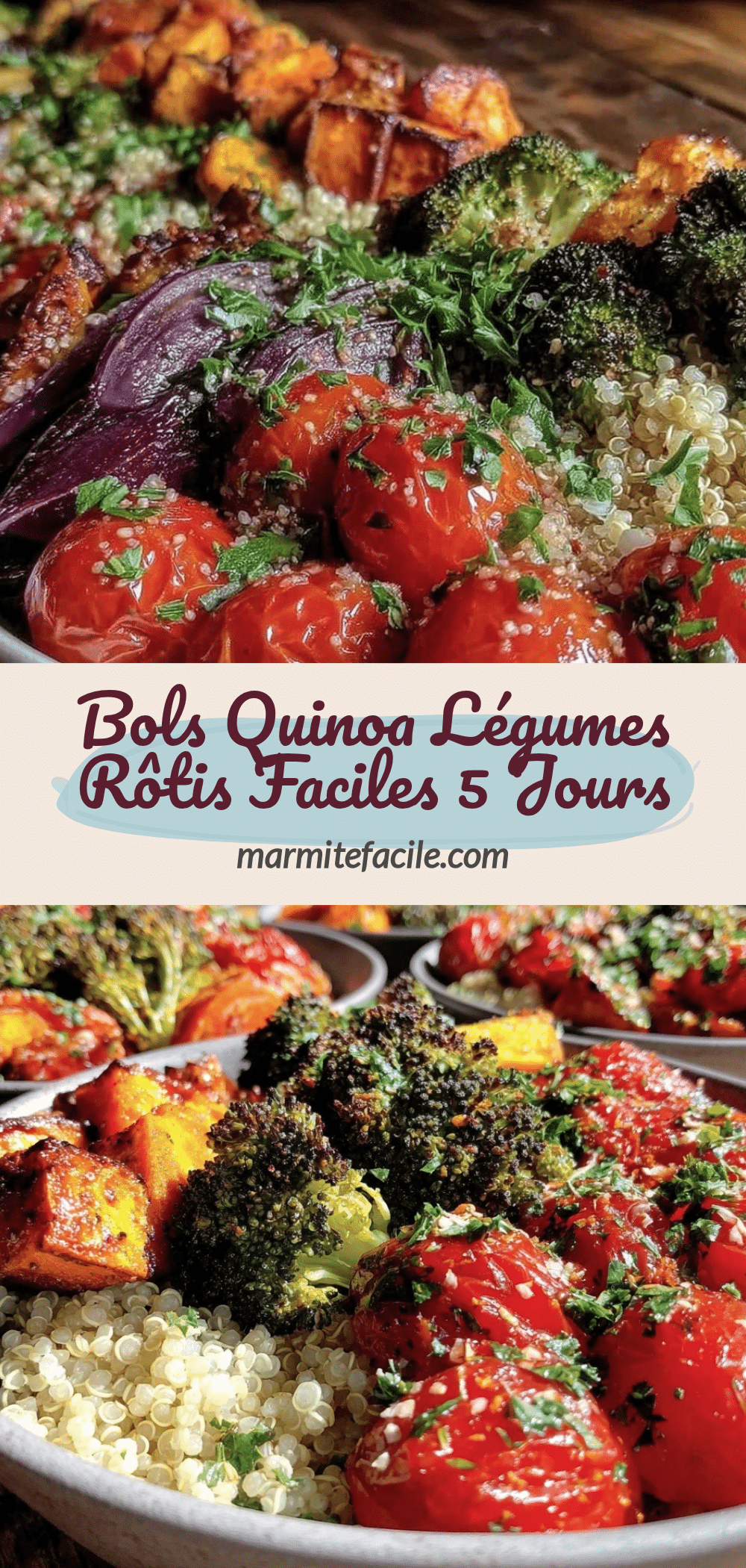 bols quinoa légumes rôtis recipe