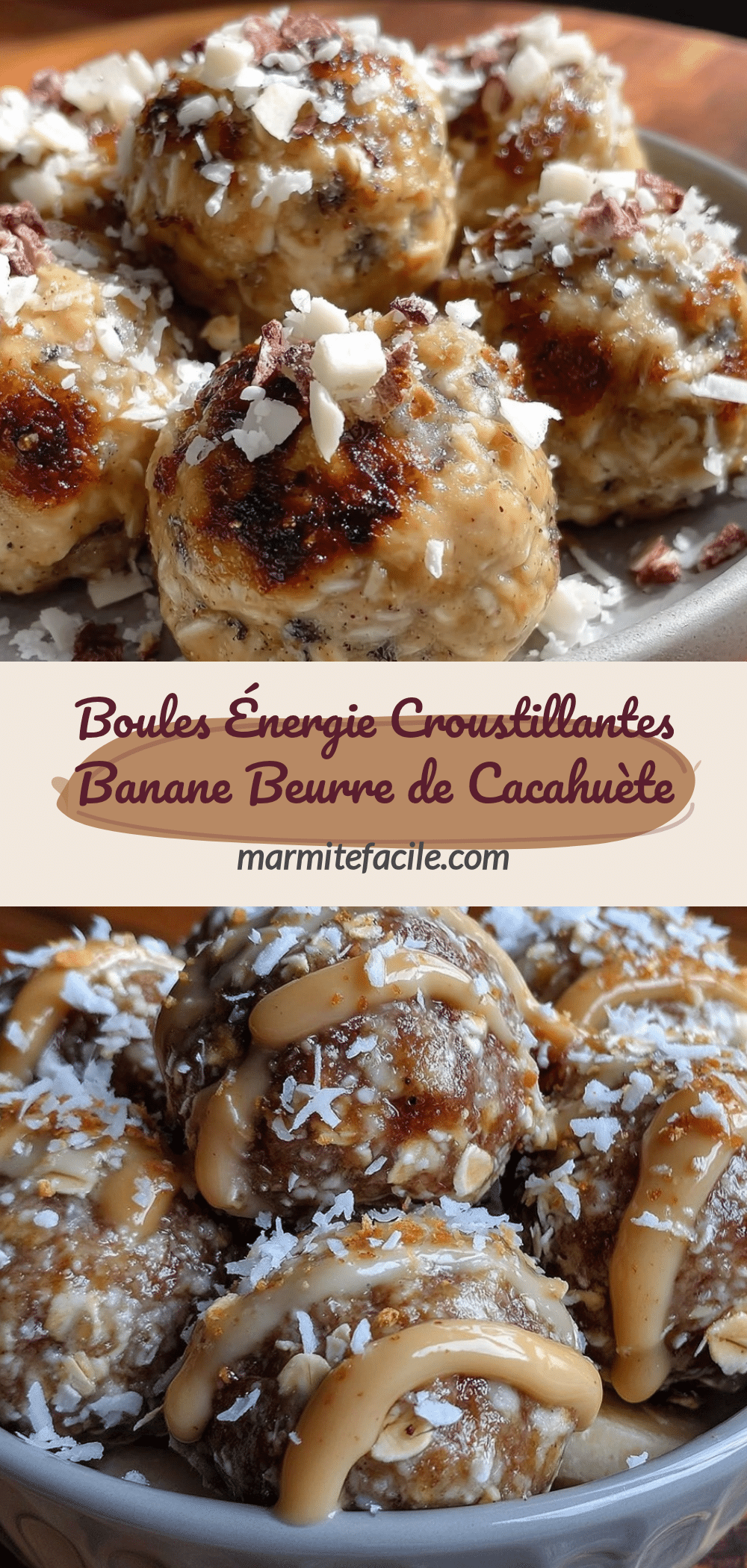 boules énergie banane beurre de cacahuète recipe