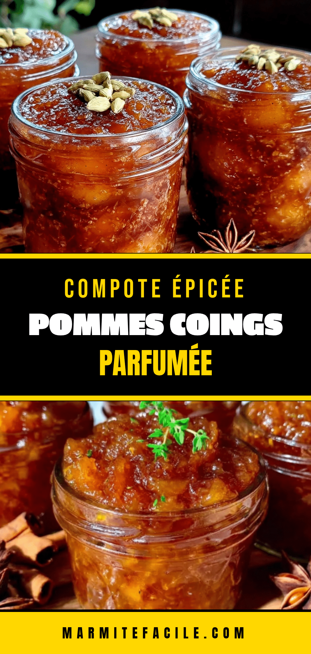 compote épicée pommes coings recipe