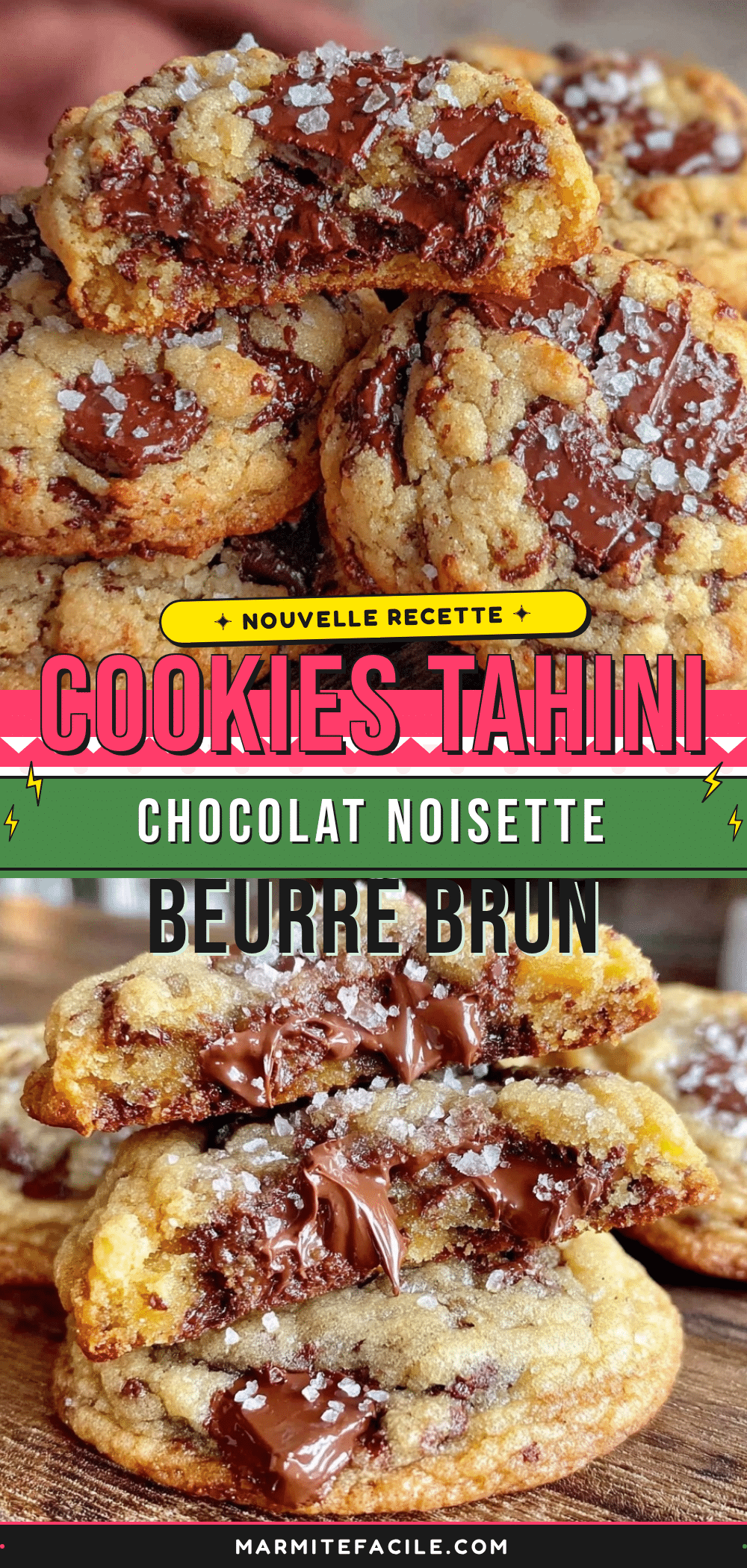cookies beurre brun tahini chocolat fleur de sel recipe