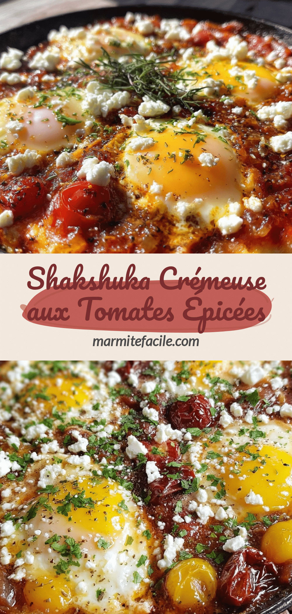 crémeuse shakshuka aux tomates épicées et feta recipe