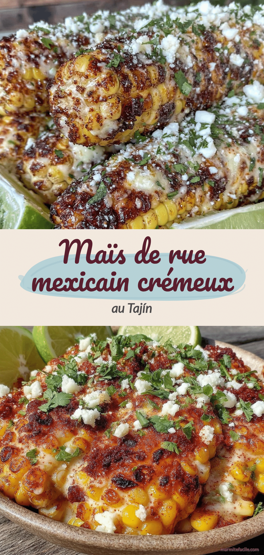 crémeux maïs de rue mexicain au tajín recipe