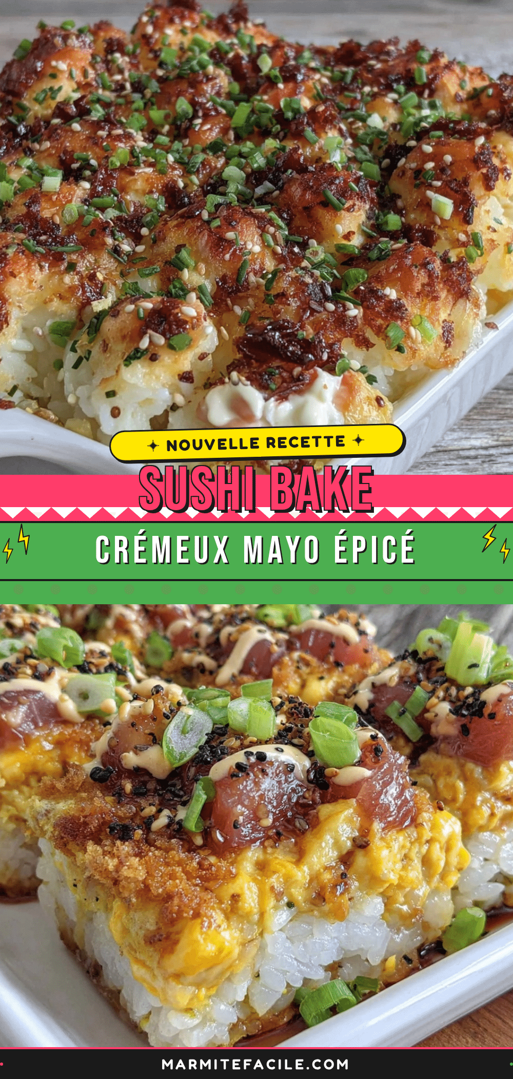 crémeux sushi bake casserole au mayo épicé recipe