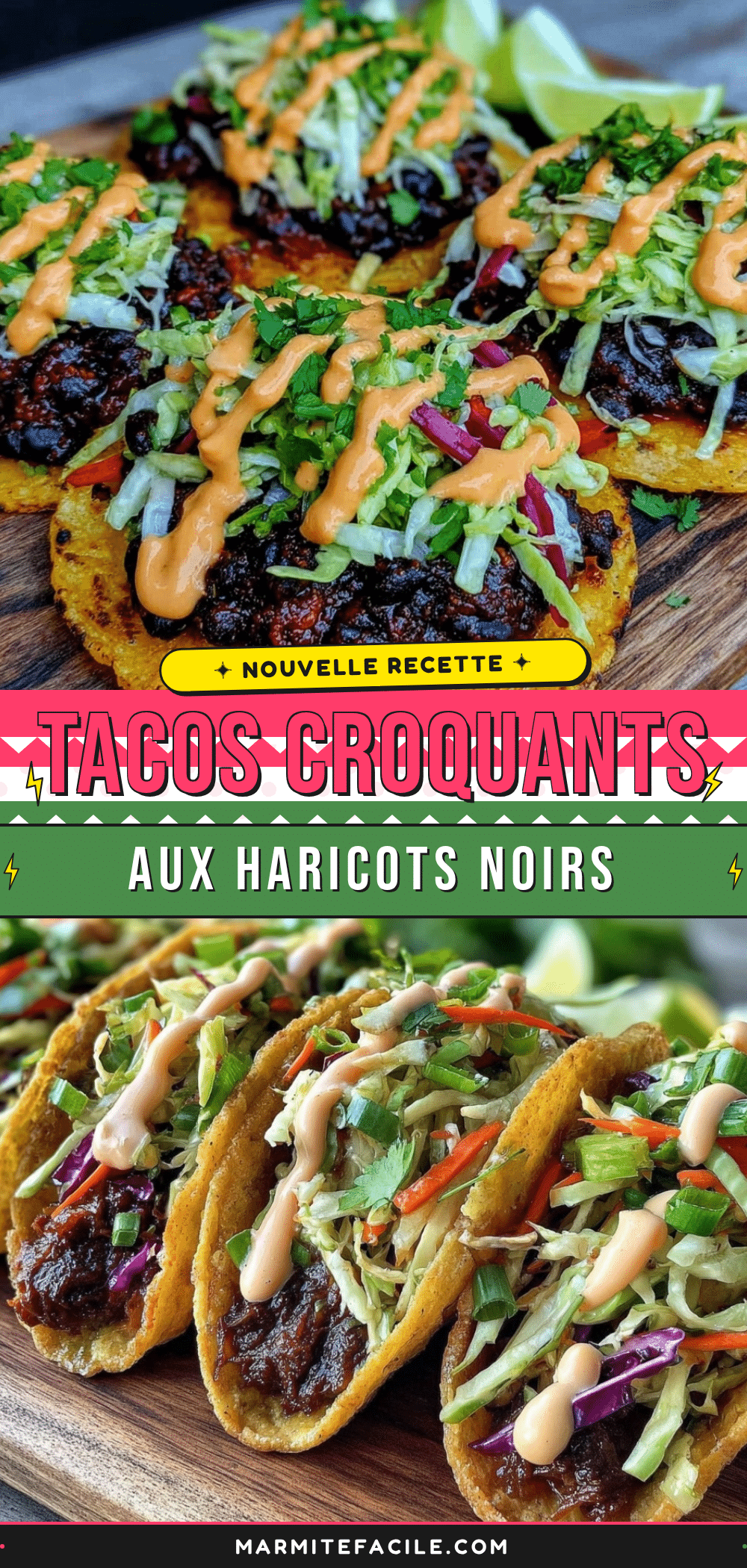 croquants tacos aux haricots noirs recipe