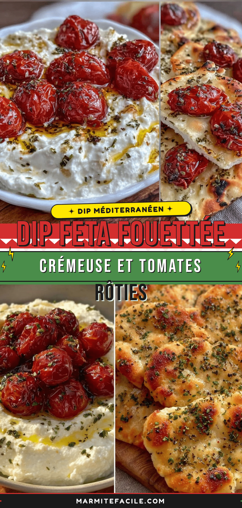 dip feta fouettée tomates rôties recipe