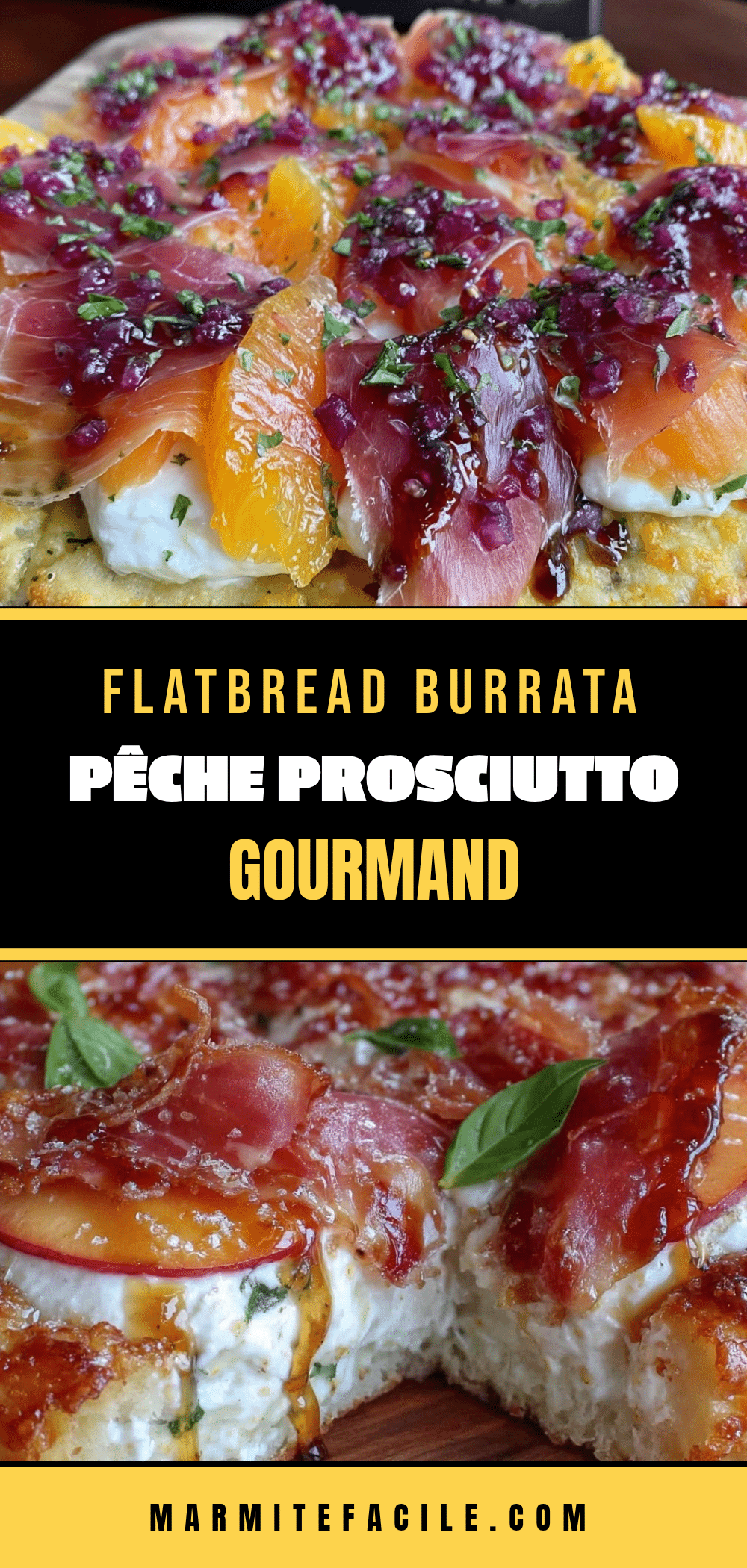 flatbread burrata pêche prosciutto recipe
