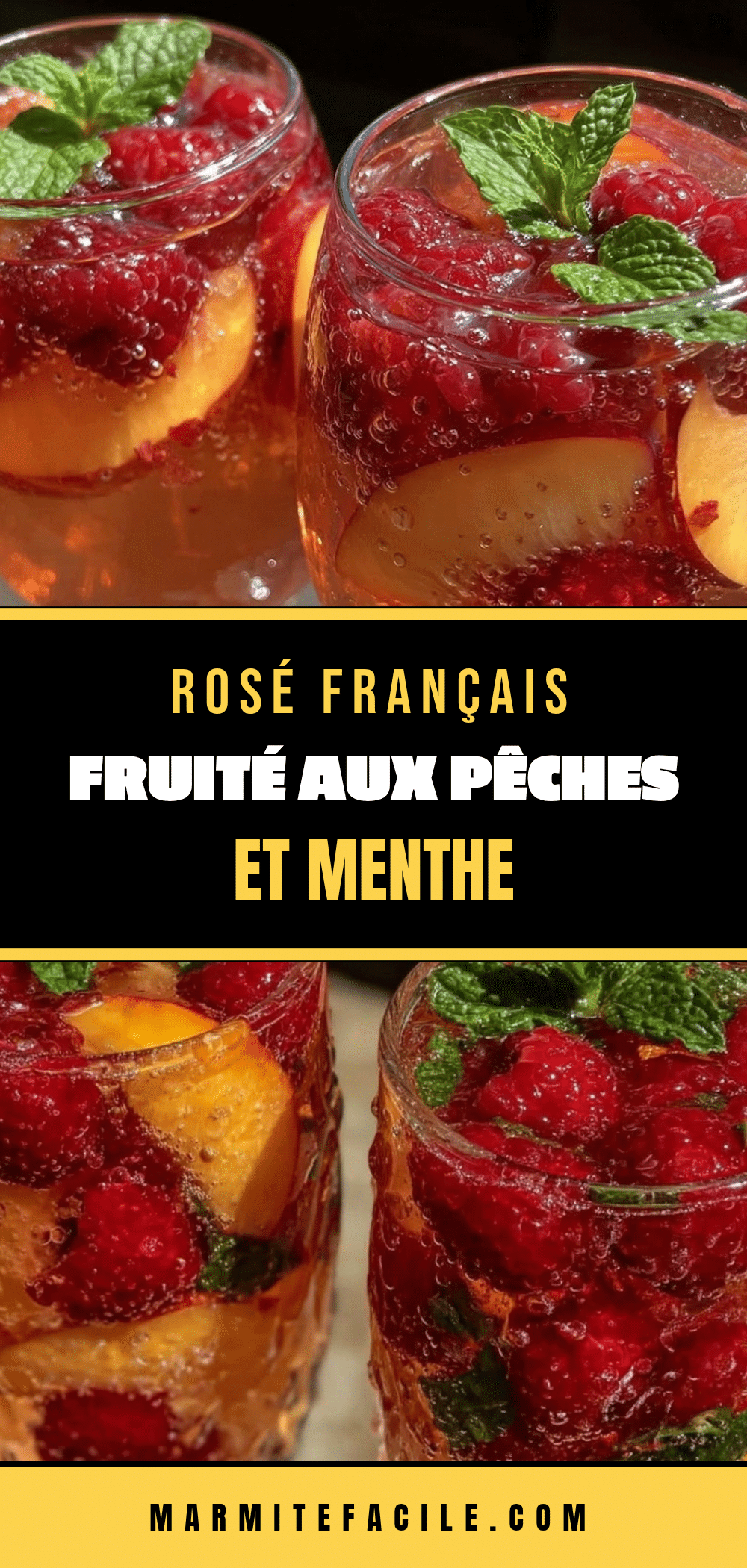 fraîche sangria rosé française aux pêches et framboises recipe