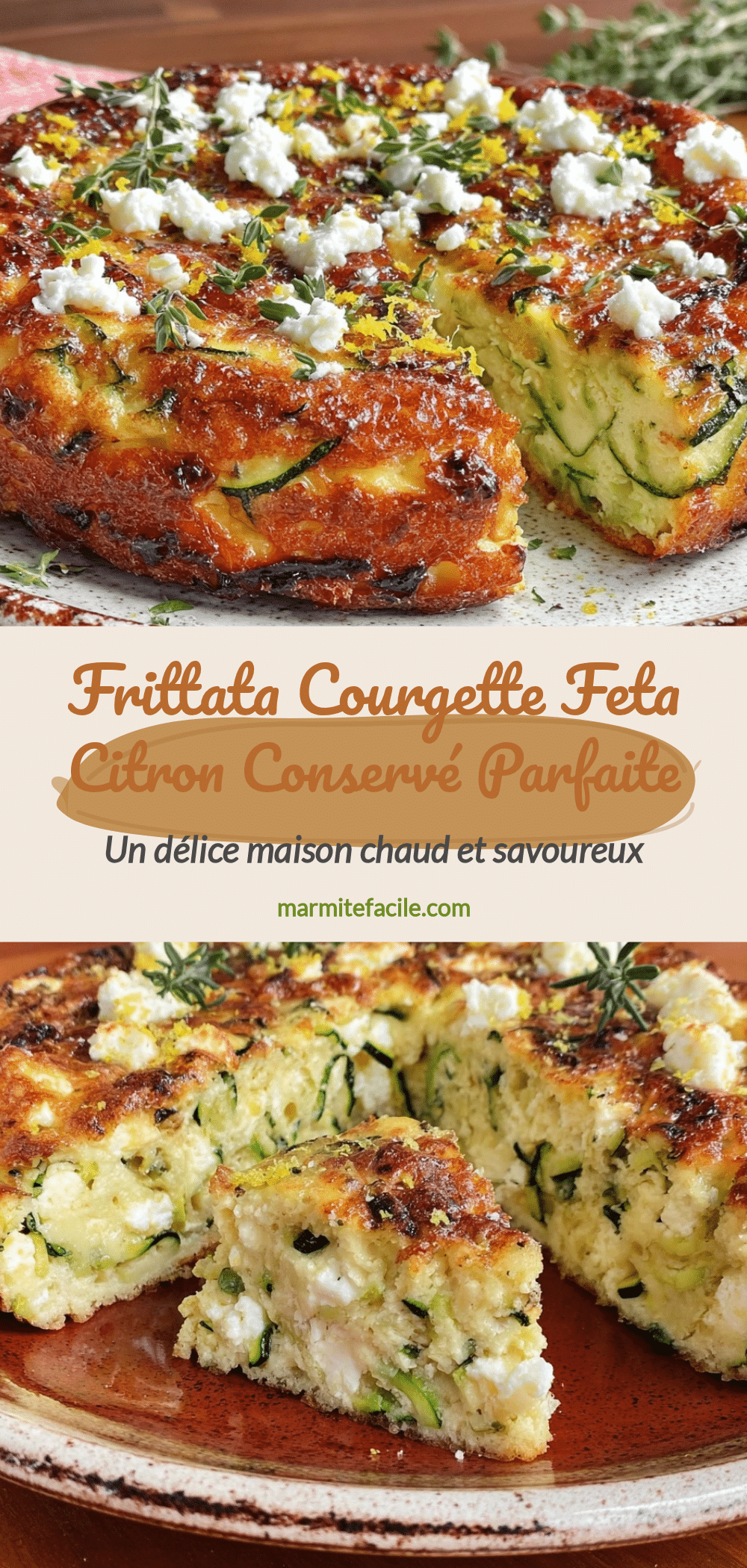 frittata courgette feta citron conservé recipe