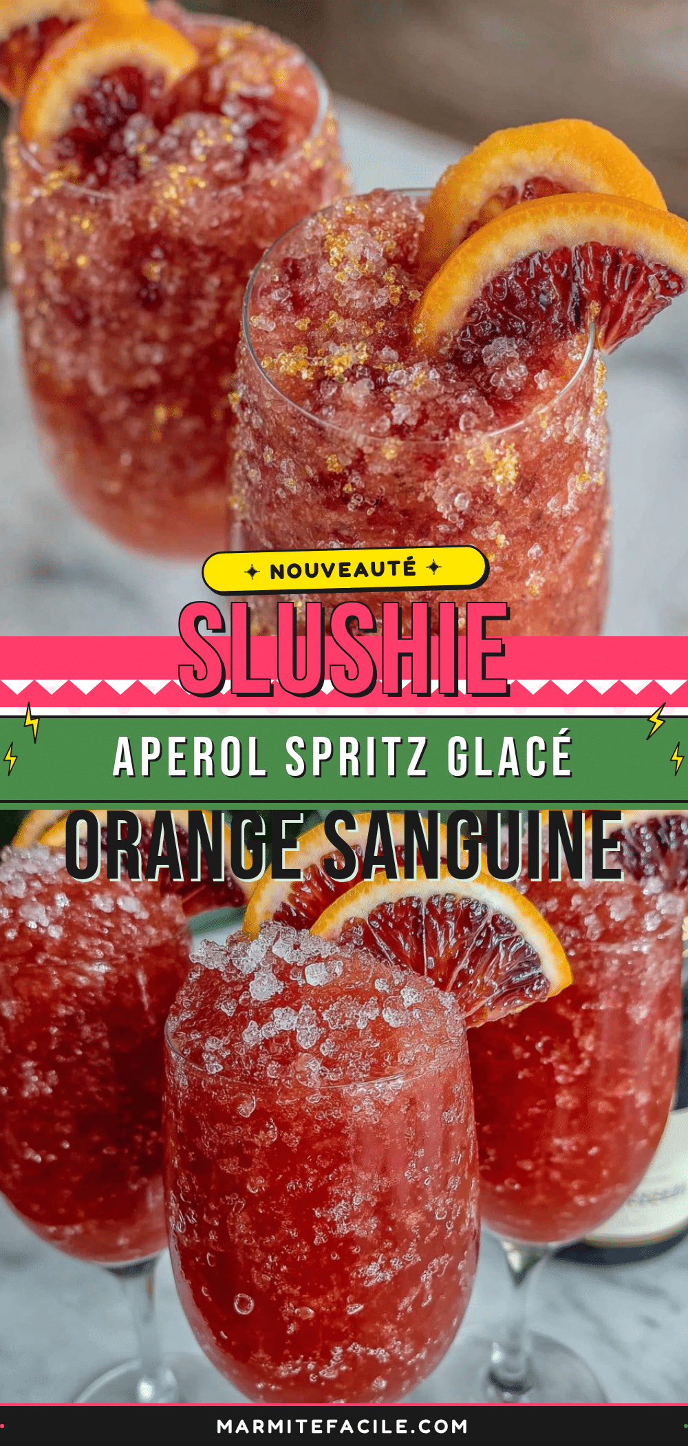 frozen Aperol Spritz slushie à l’orange sanguine recipe