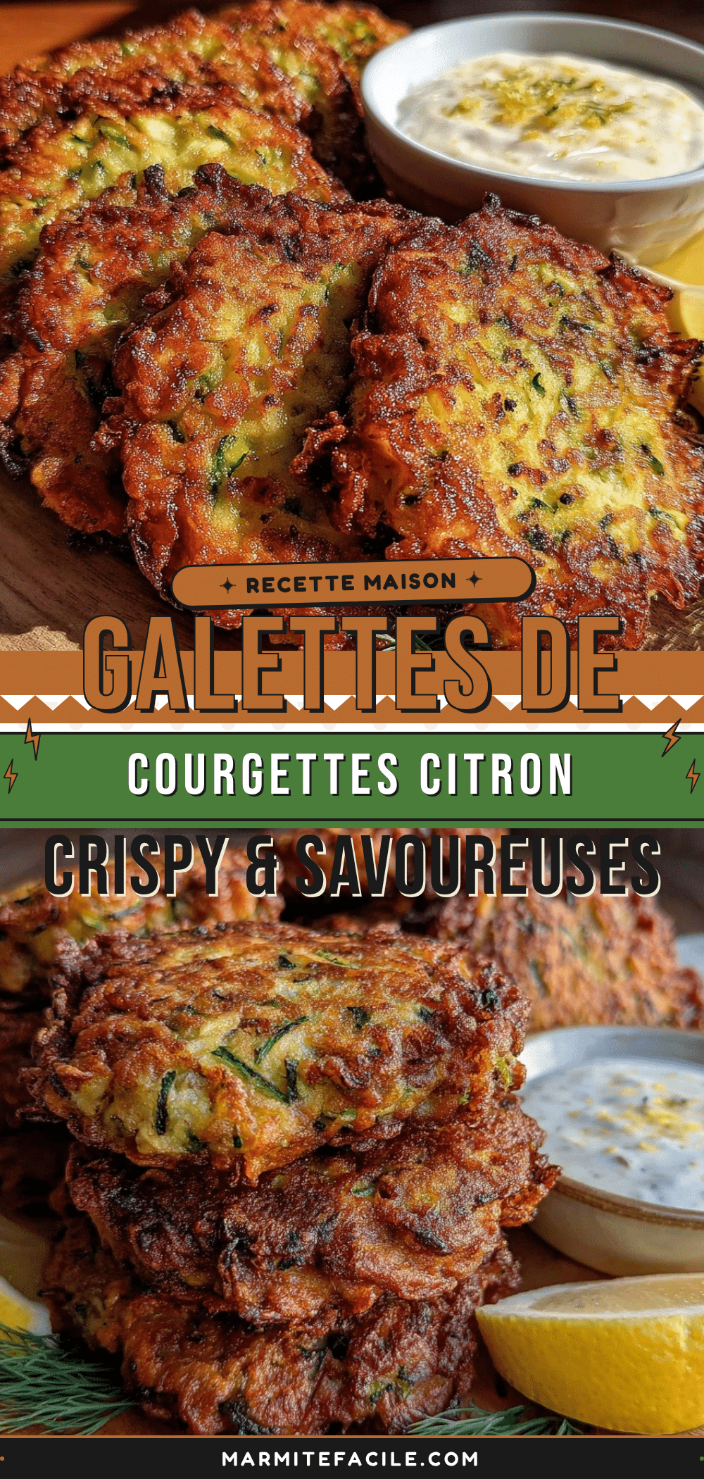 galettes de courgettes au citron recipe