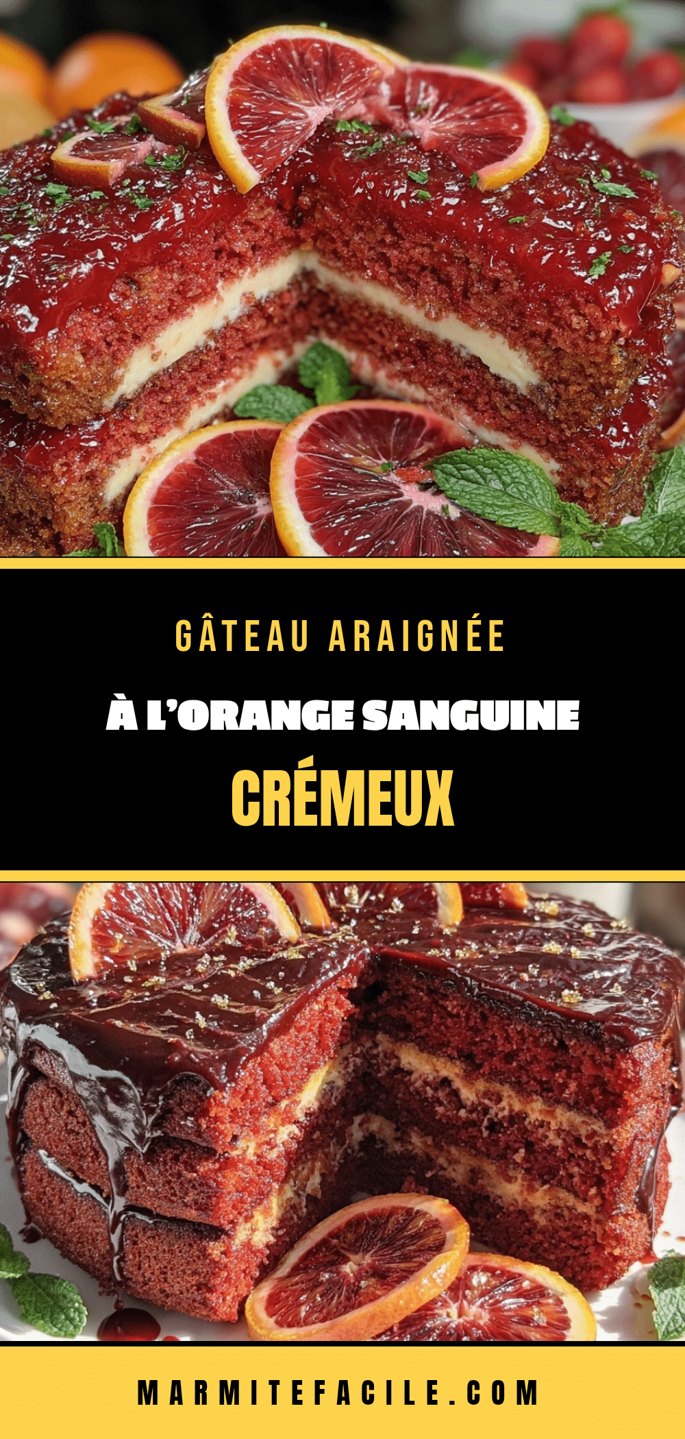 gâteau araignée à l’orange sanguine recipe