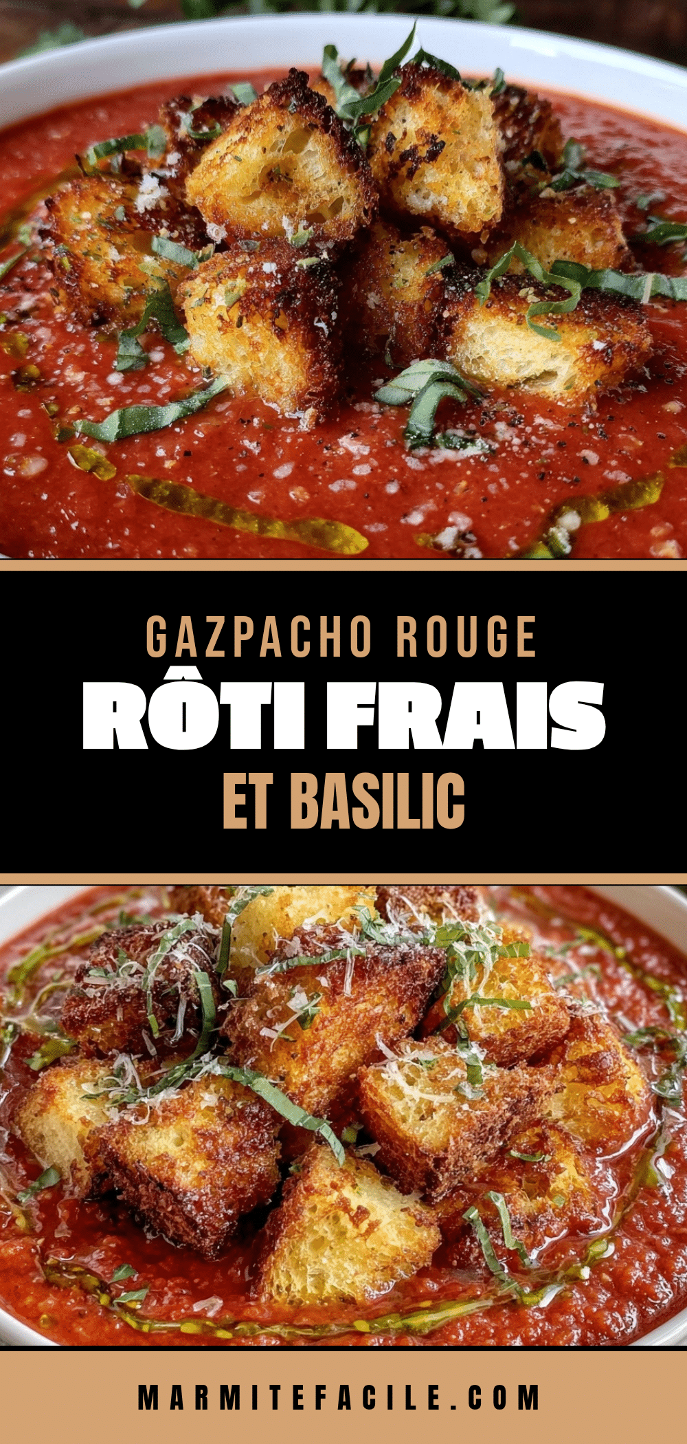 gazpacho rouge rôti au basilic recipe