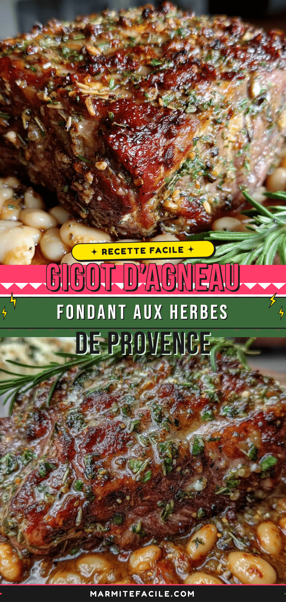 gigot d’agneau fondant aux herbes de Provence recipe