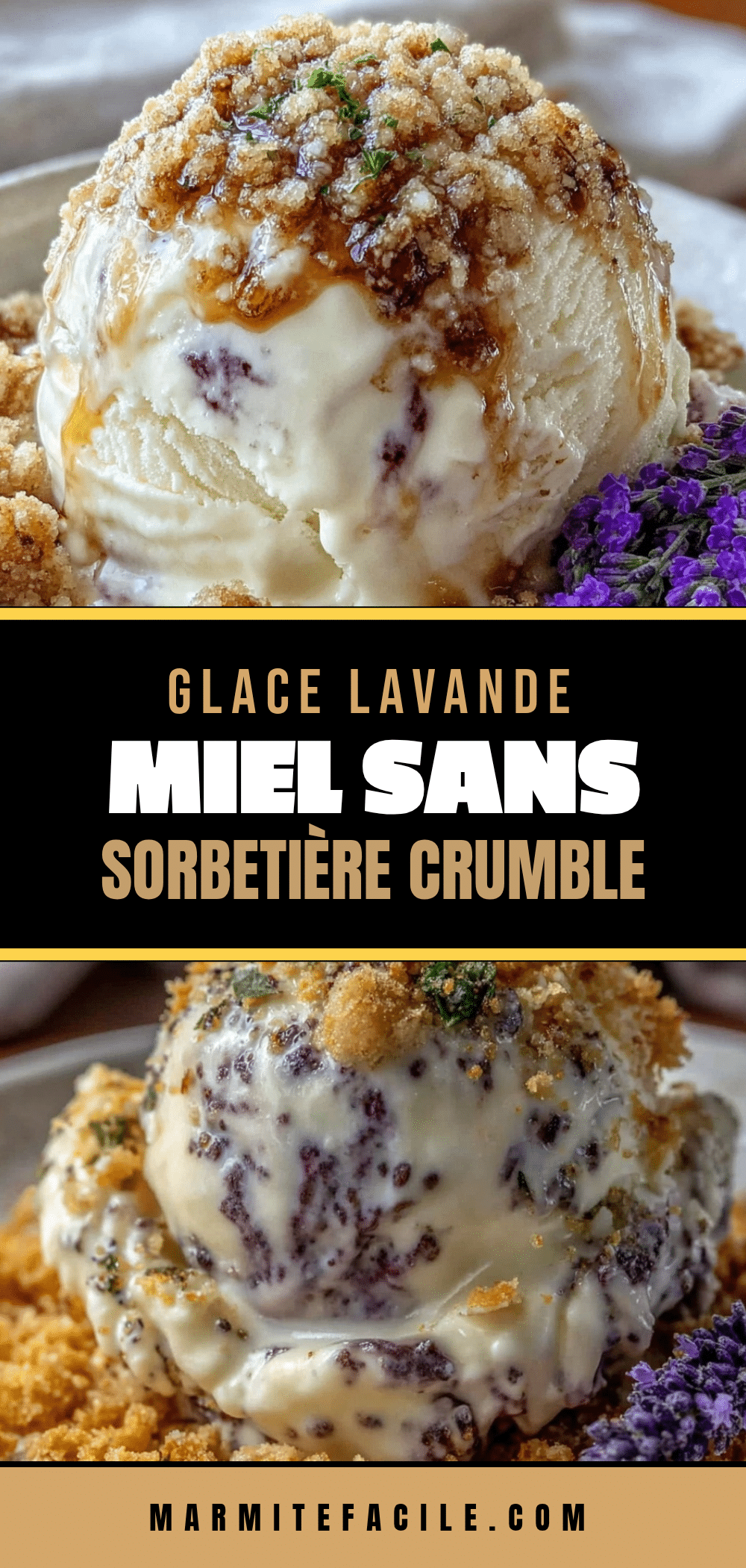 glace lavande miel sans sorbetière recipe