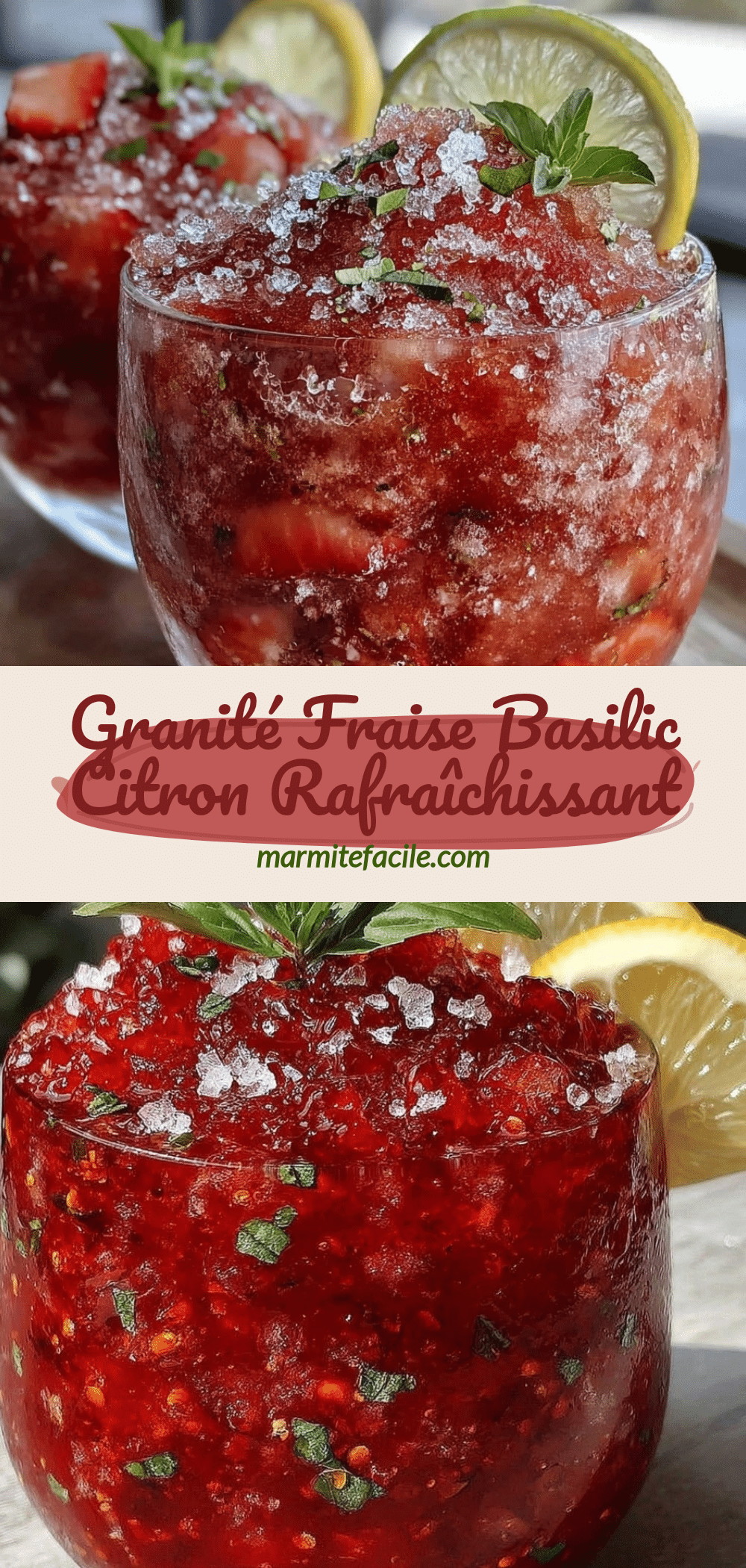 granité fraise basilic citron recipe