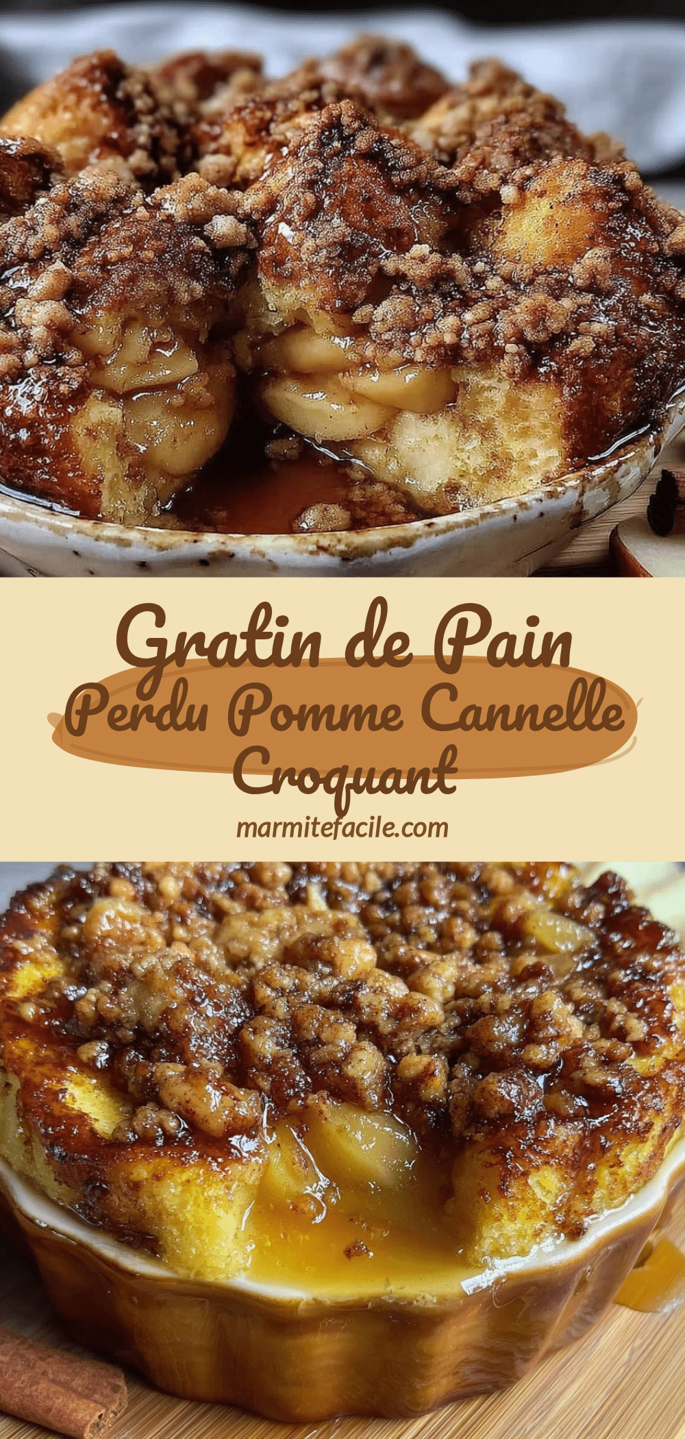 gratin de pain perdu pomme cannelle recipe