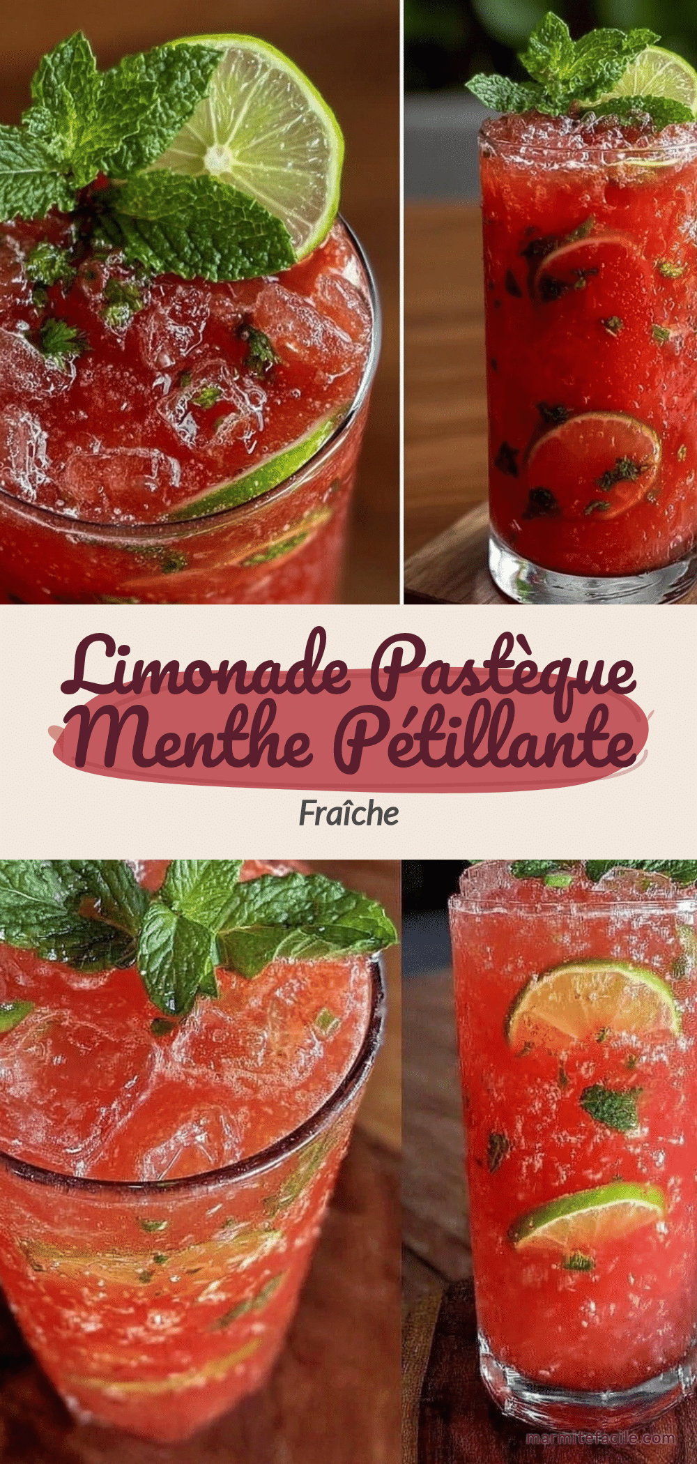 limonade pastèque menthe pétillante maison recipe
