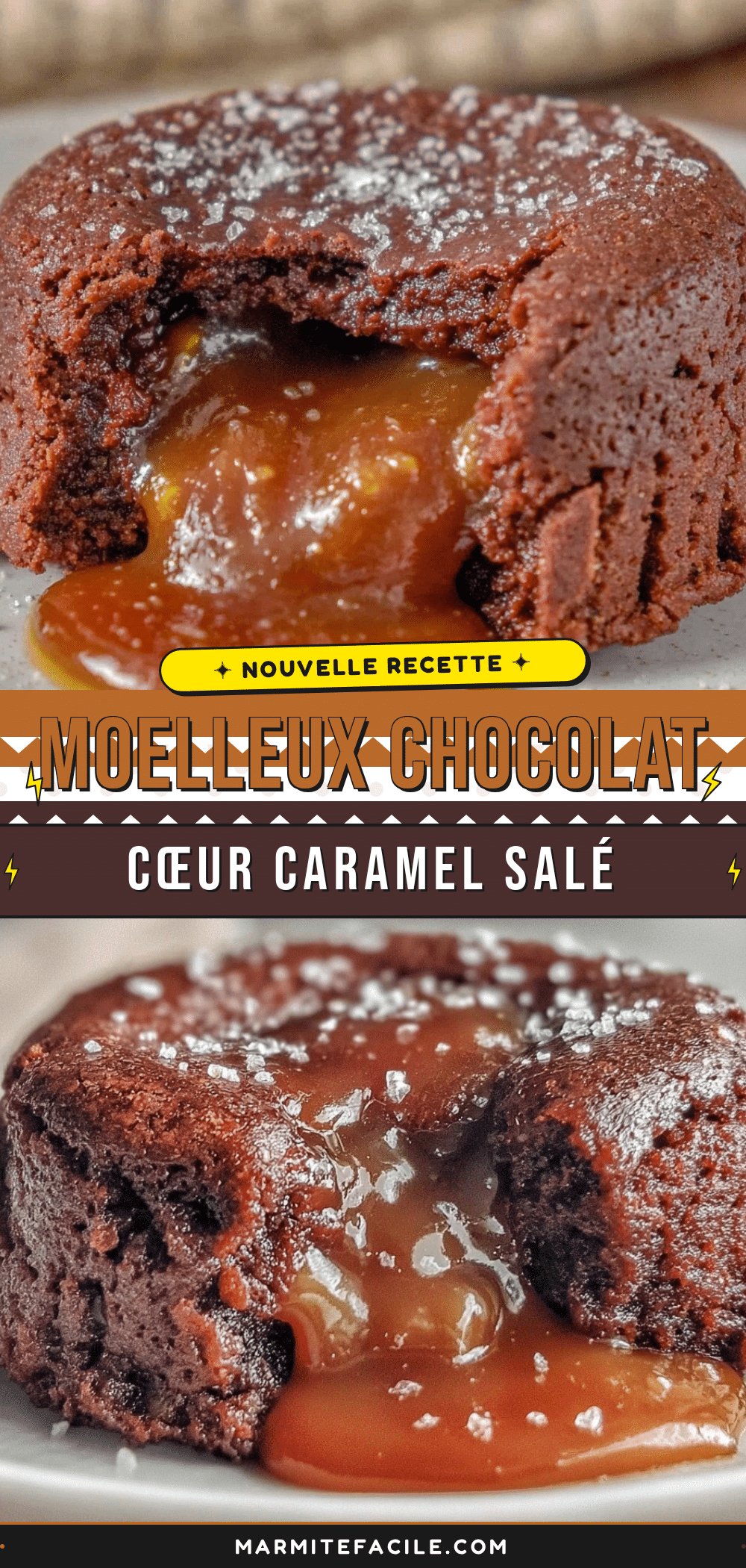 moelleux au chocolat noir caramel salé recipe