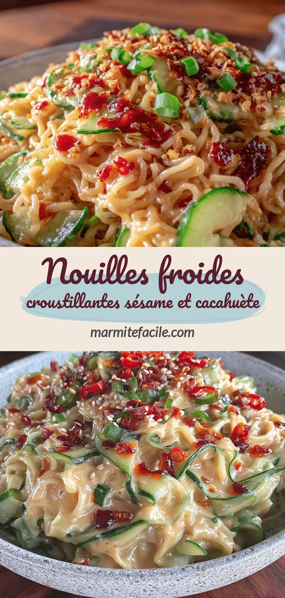 nouilles froides croustillantes au sésame et cacahuète recipe