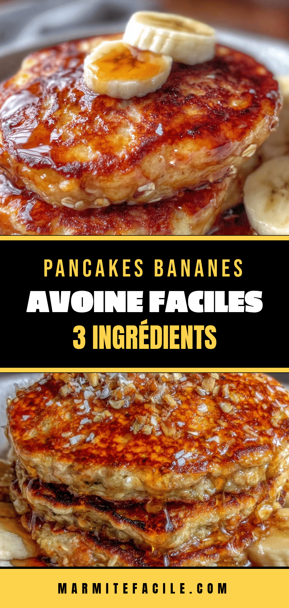 pancakes bananes avoine 3 ingrédients faciles recipe