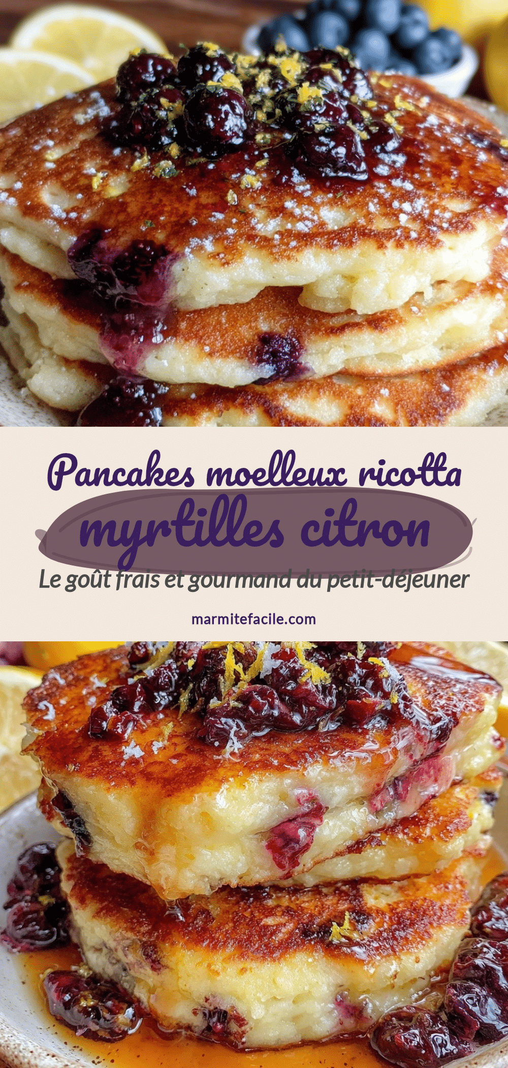 pancakes ricotta myrtilles citron recipe