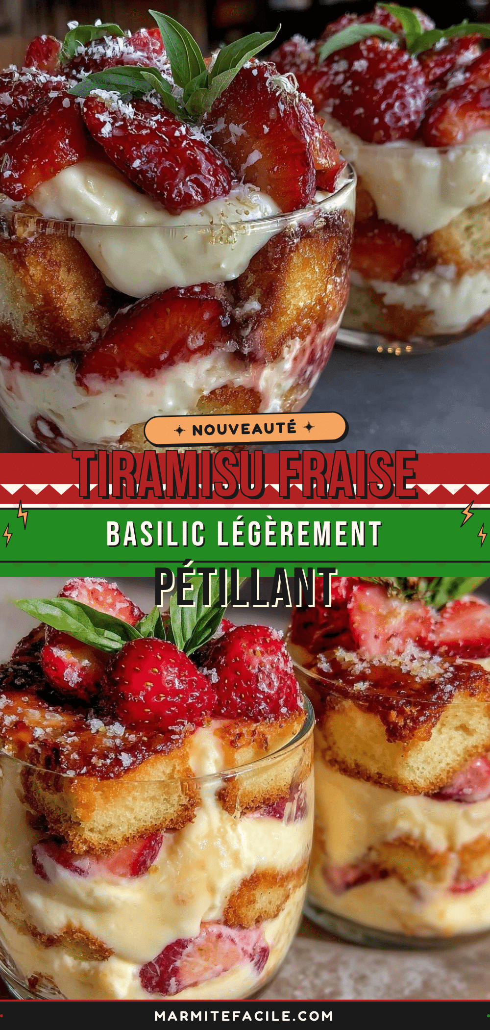 parfait tiramisu fraise basilic recipe