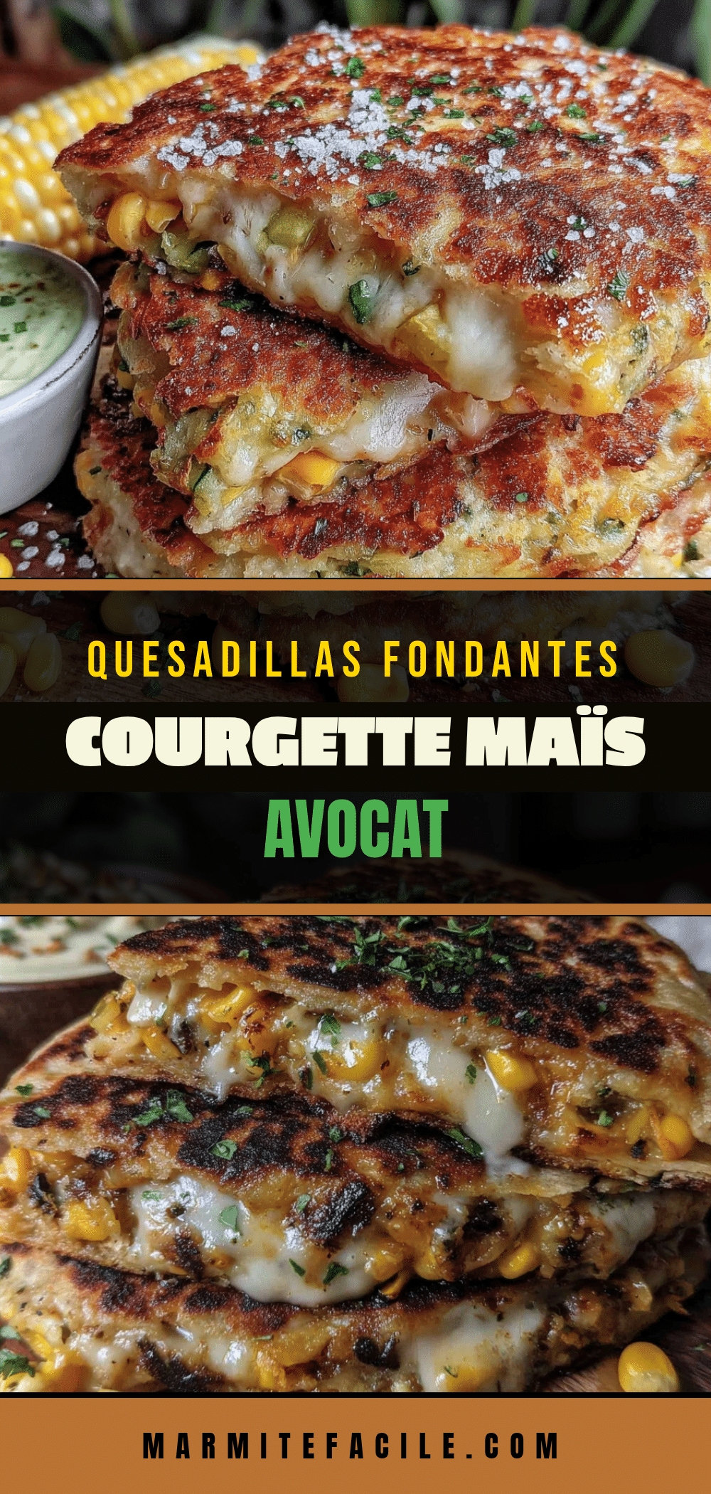 quesadillas courgette maïs recipe