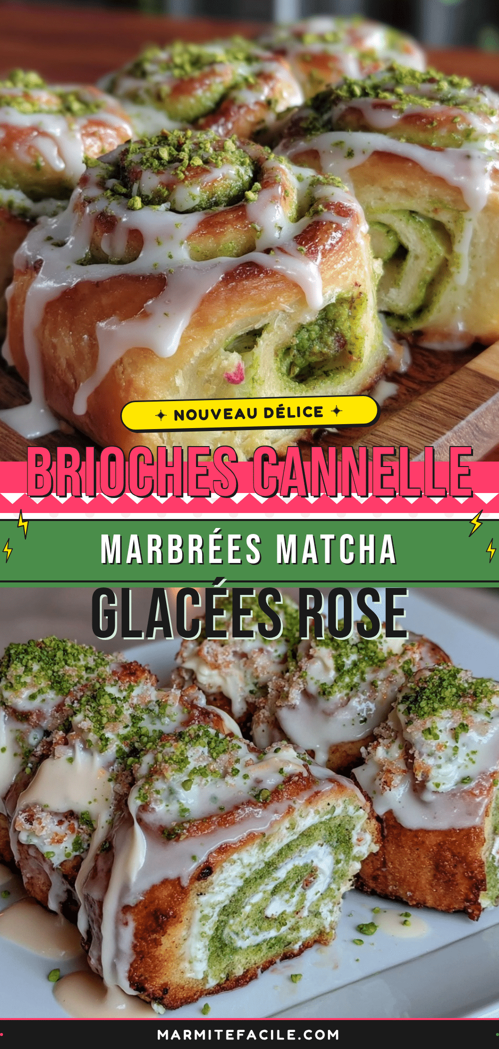 roulés à la cannelle marbrés au matcha recipe