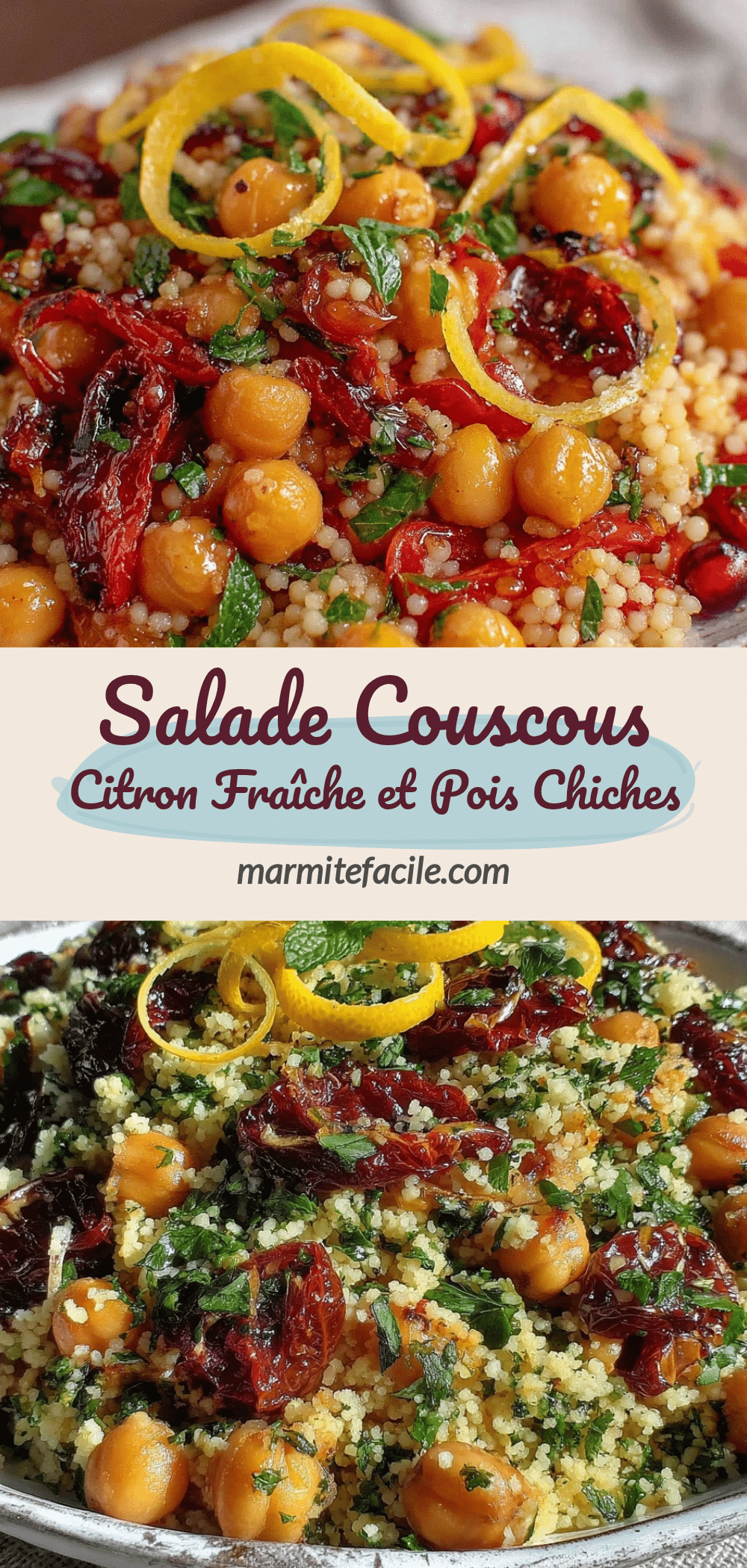 salade couscous citron pois chiches recipe