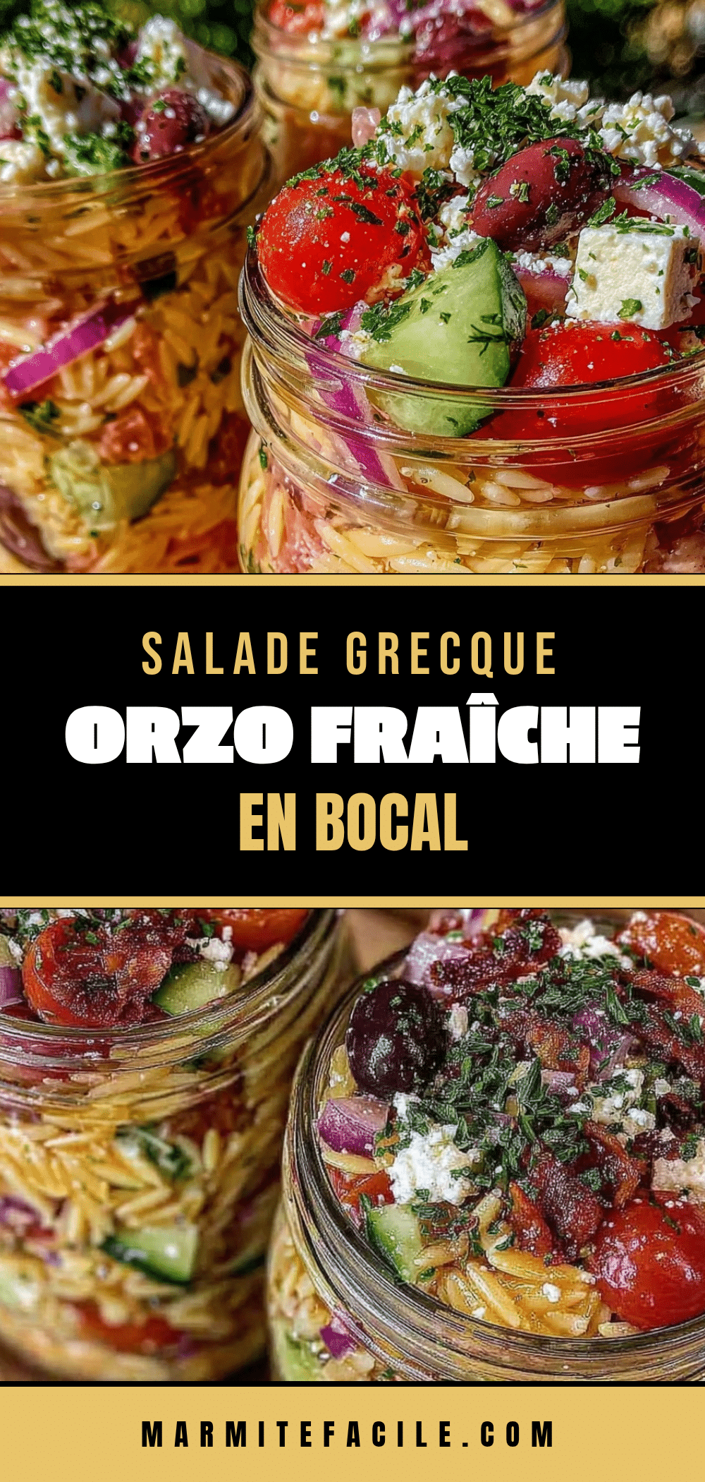 salade grecque orzo en bocal recipe