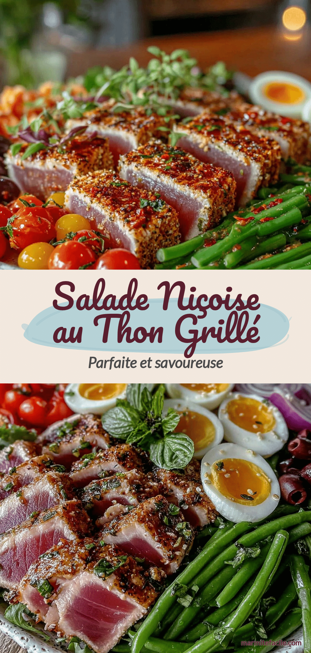 salade niçoise au thon grillé recipe