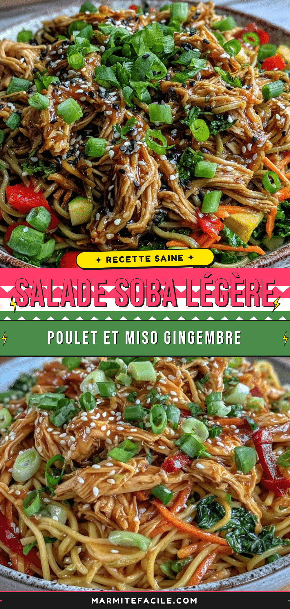 salade soba poulet miso gingembre recipe