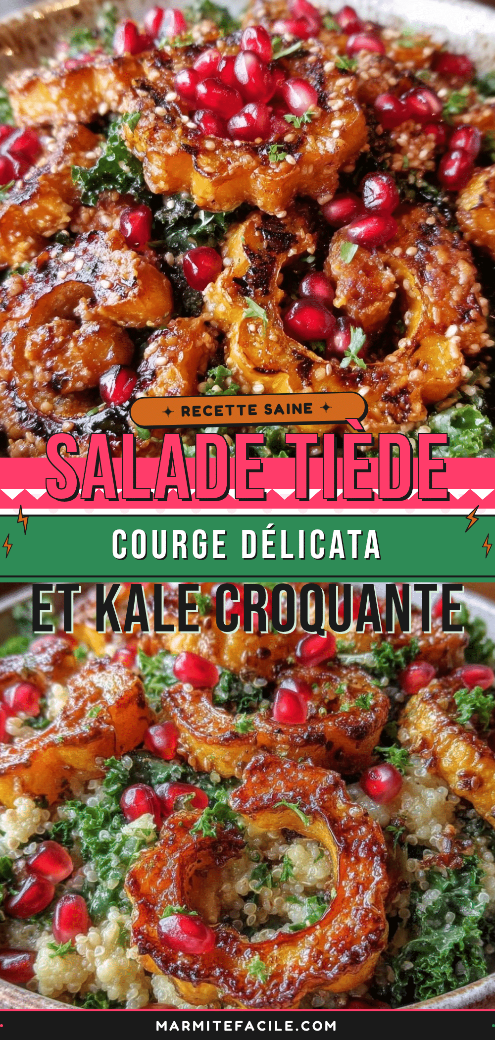 salade tiède courge Delicata kale croquante recipe