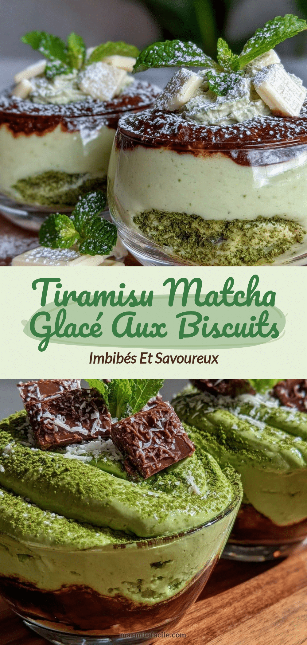 tiramisu matcha glacé recipe