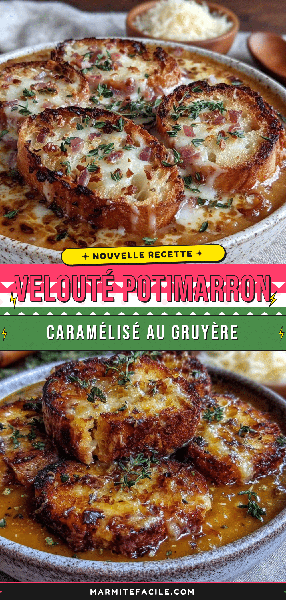 velouté potimarron caramélisé au gruyère recipe