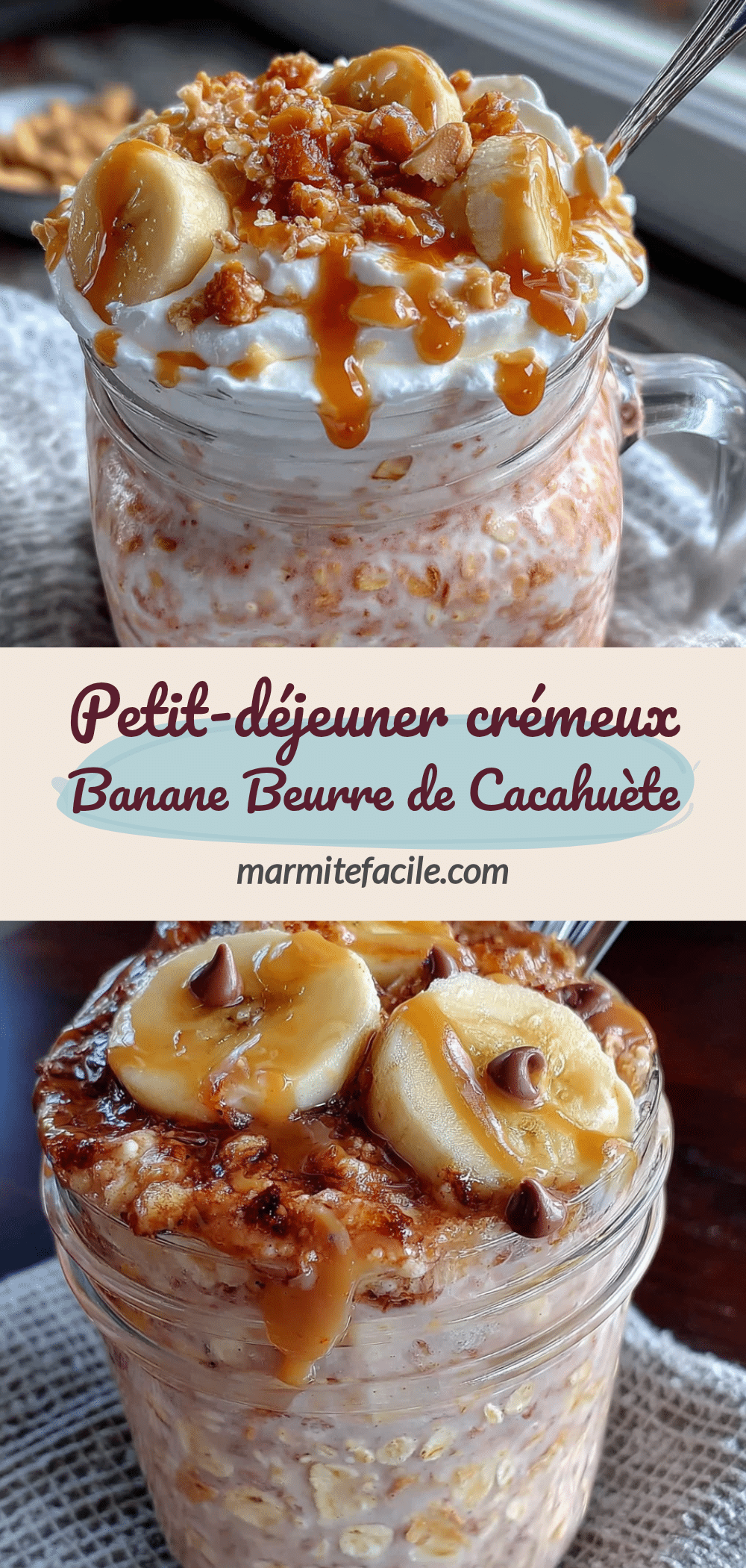 bol davoine banane beurre de cacahuète nuit recipe