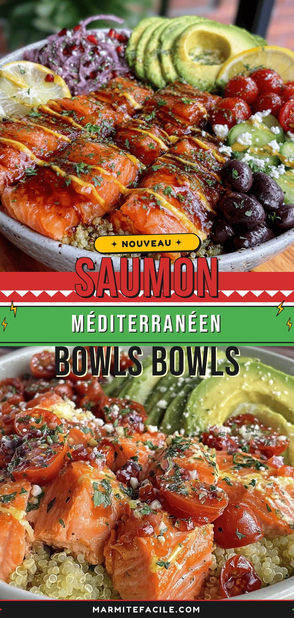 bols repas méditerranéens au saumon faciles recipe