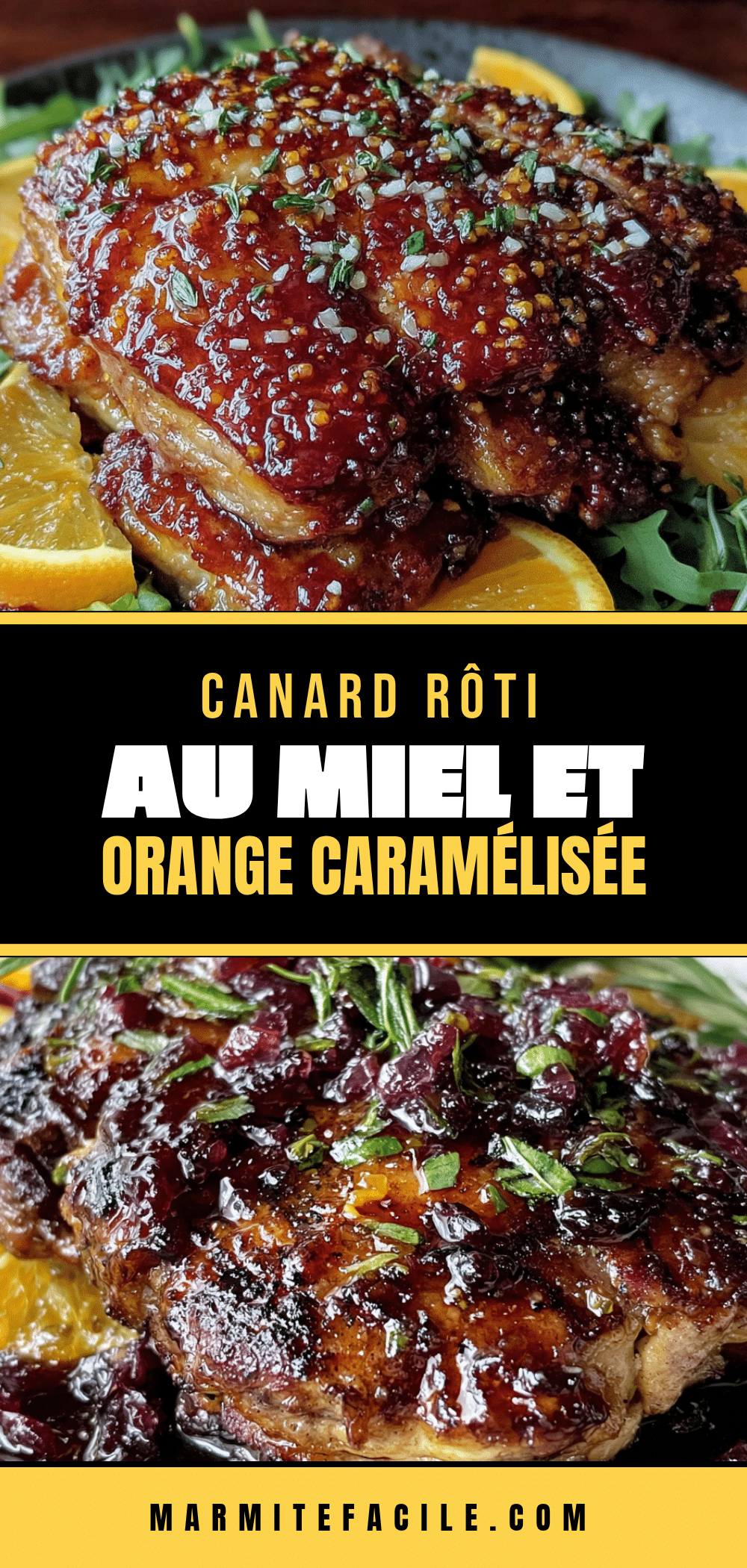 canard rôti au miel et orange caramélisé recipe