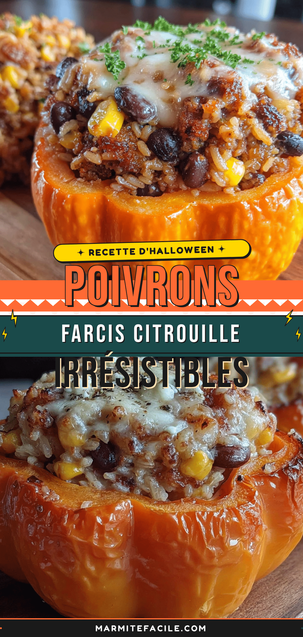 citrouille farcie d halloween aux poivrons recipe