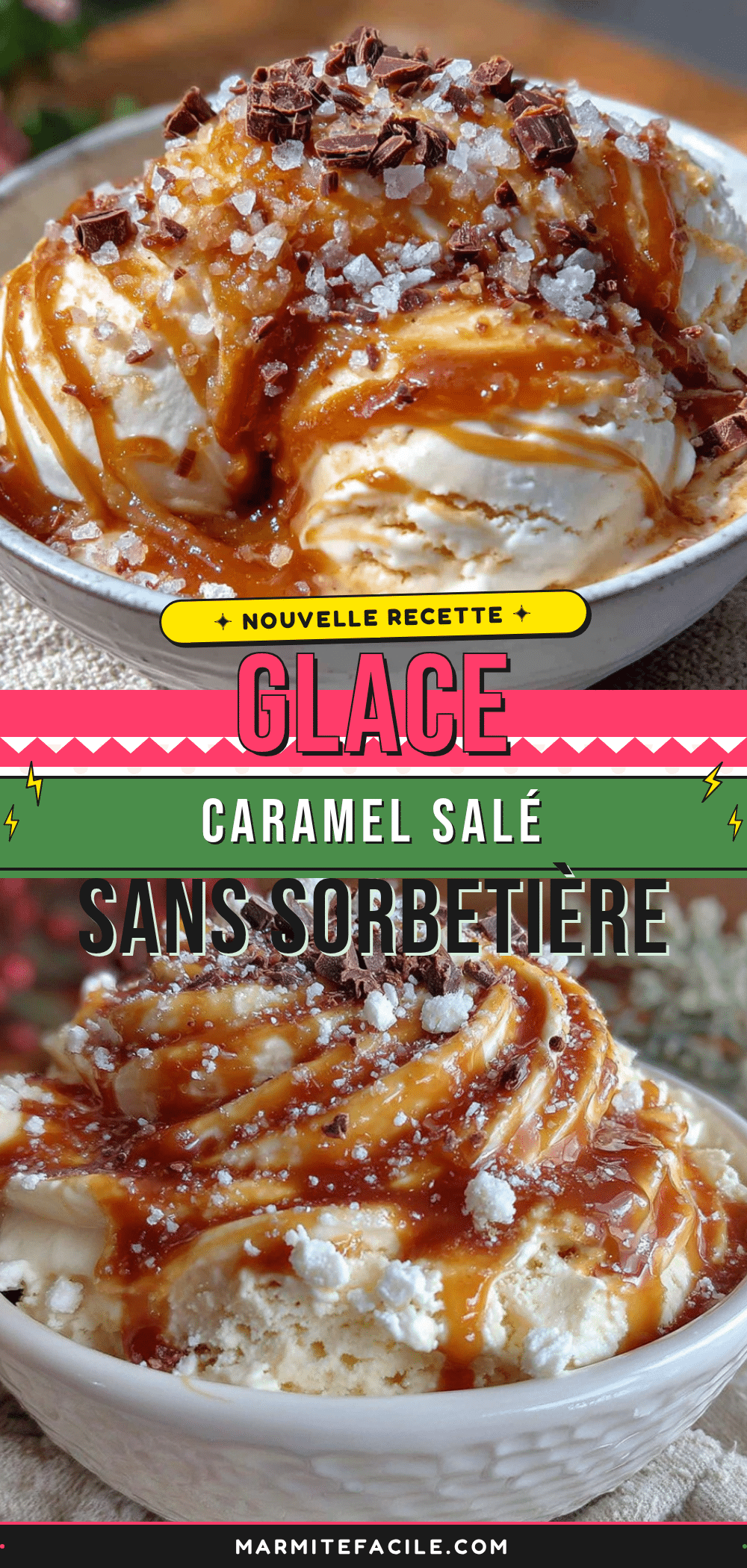 crème glacée au caramel salé sans barattage recipe