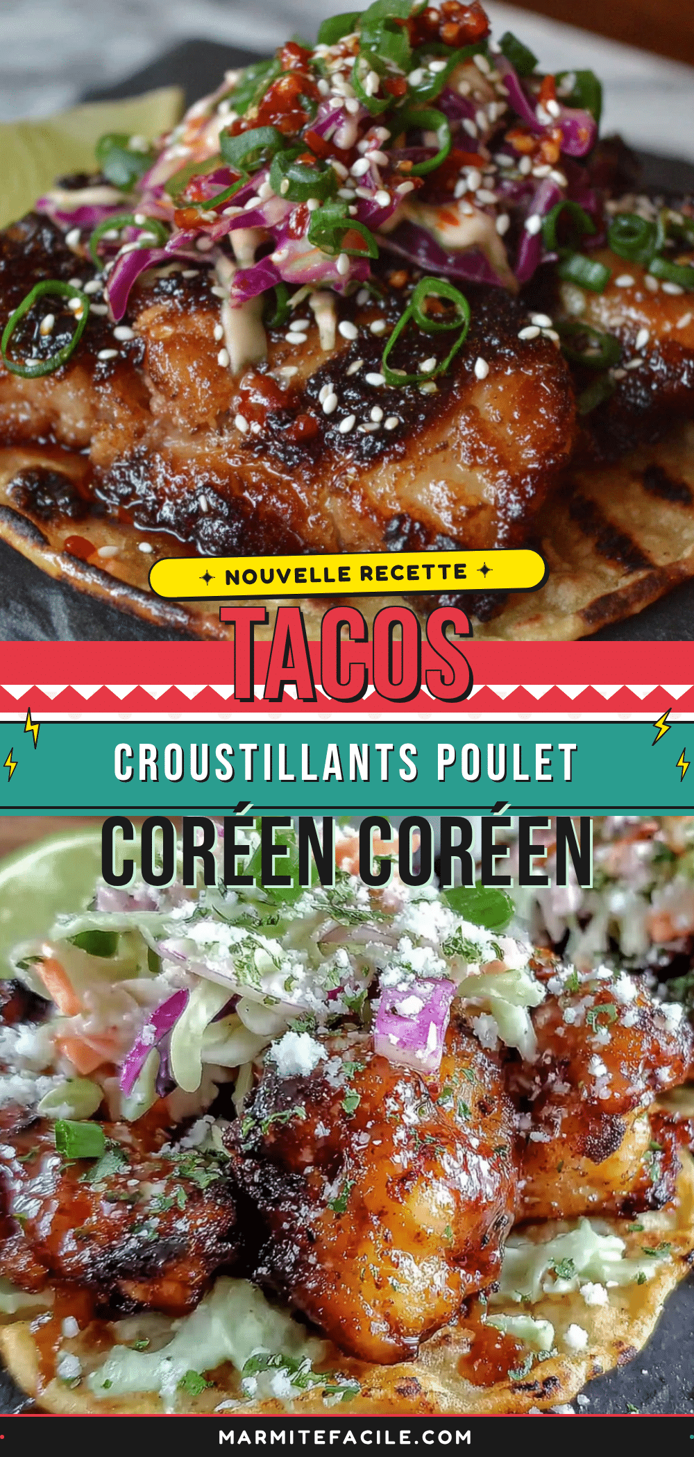 croquants tacos au poulet frit coréen recipe