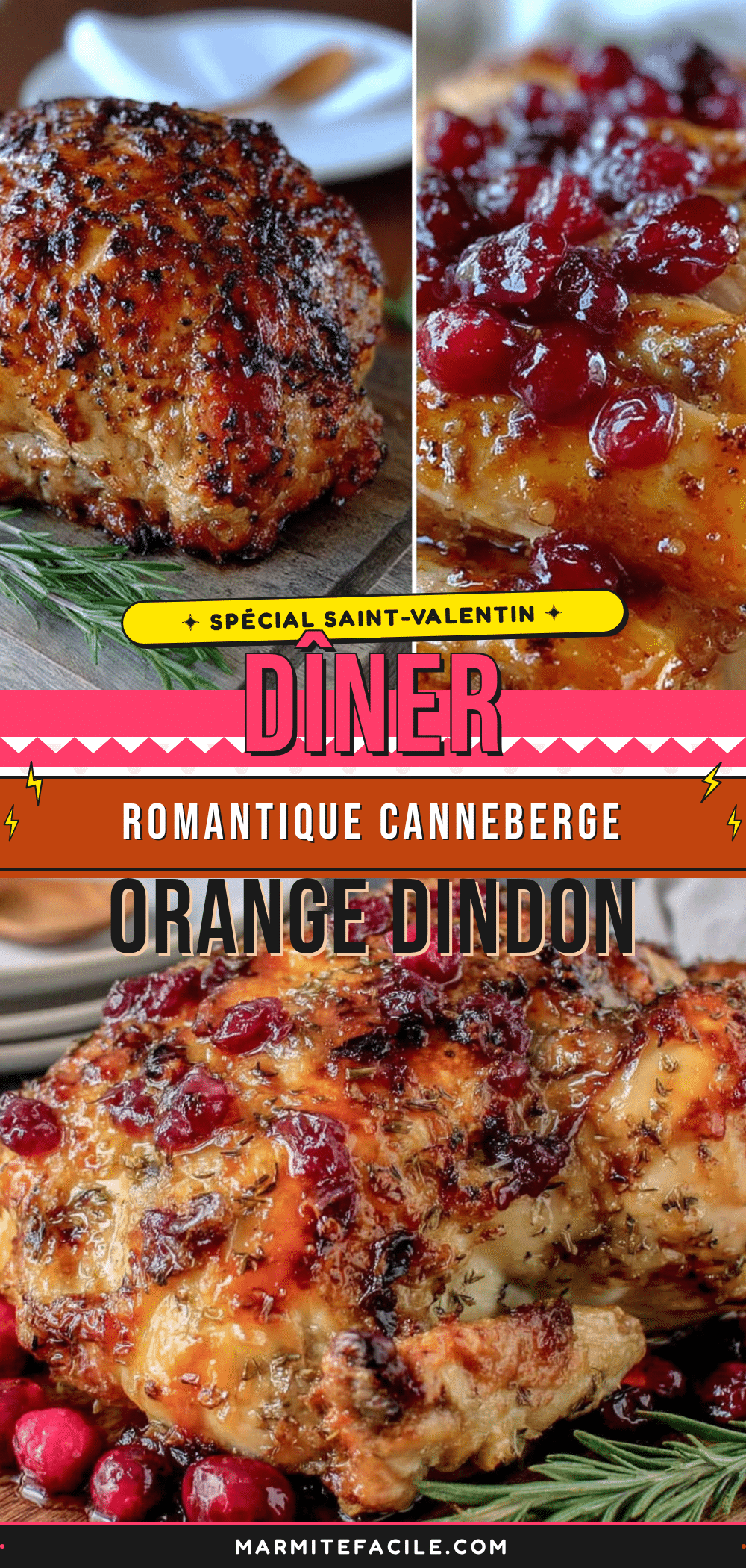 dinde rôtie aux canneberges et orange pour deux recipe