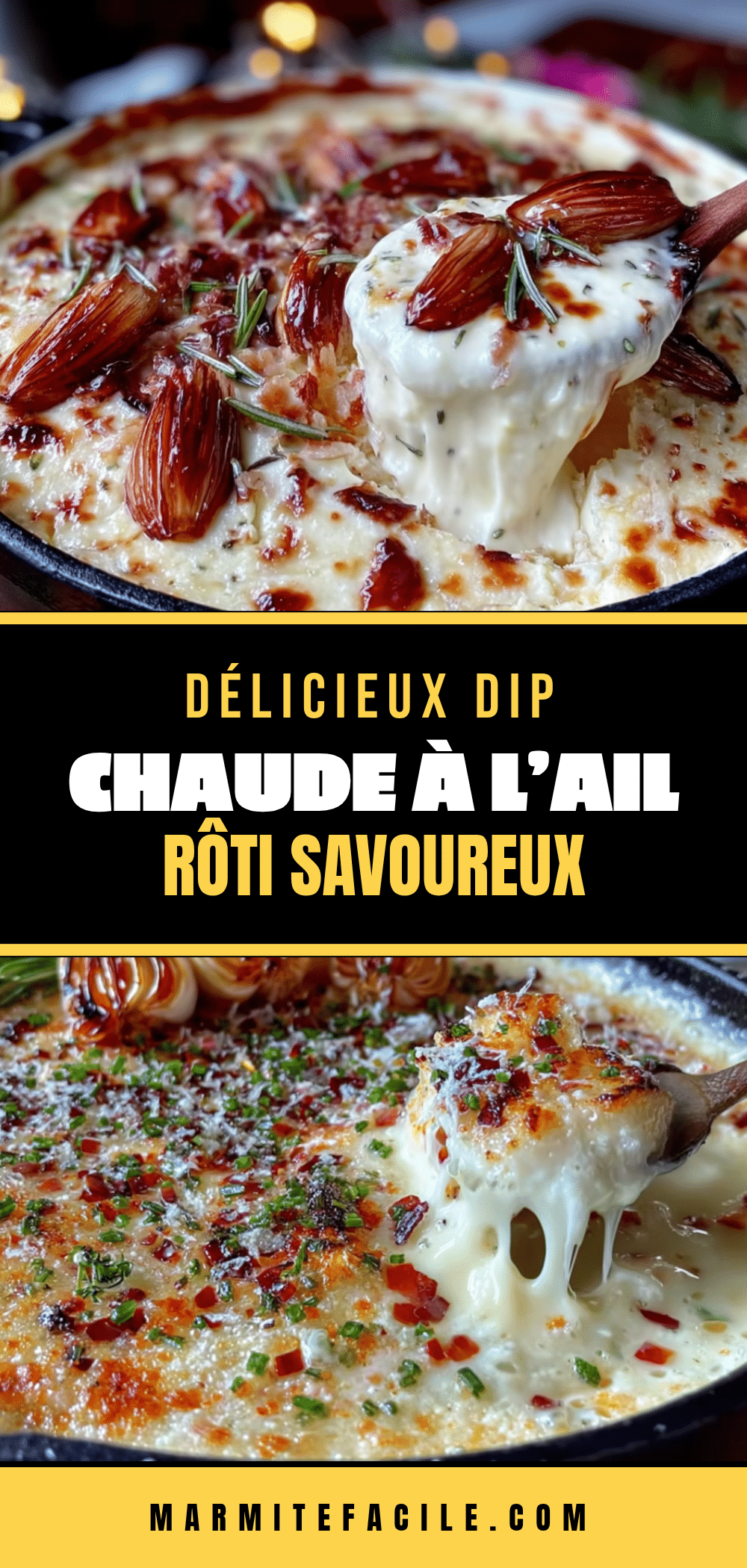 dip chaud à lail rôti recipe