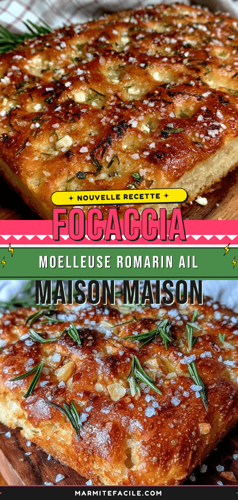 focaccia moelleuse romarin ail sans pétrissage recipe