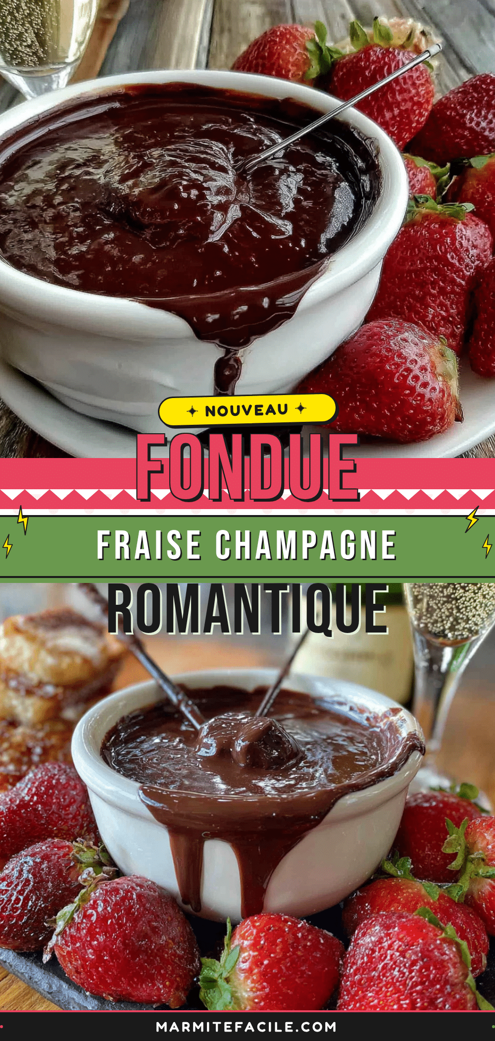 fondue au chocolat et champagne pour deux recipe