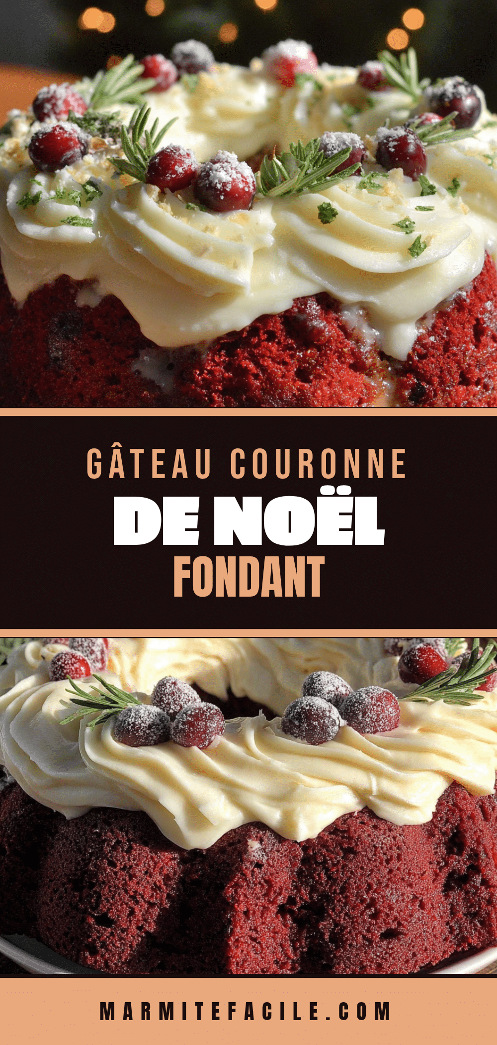 gâteau couronne de Noël red velvet fondant recipe