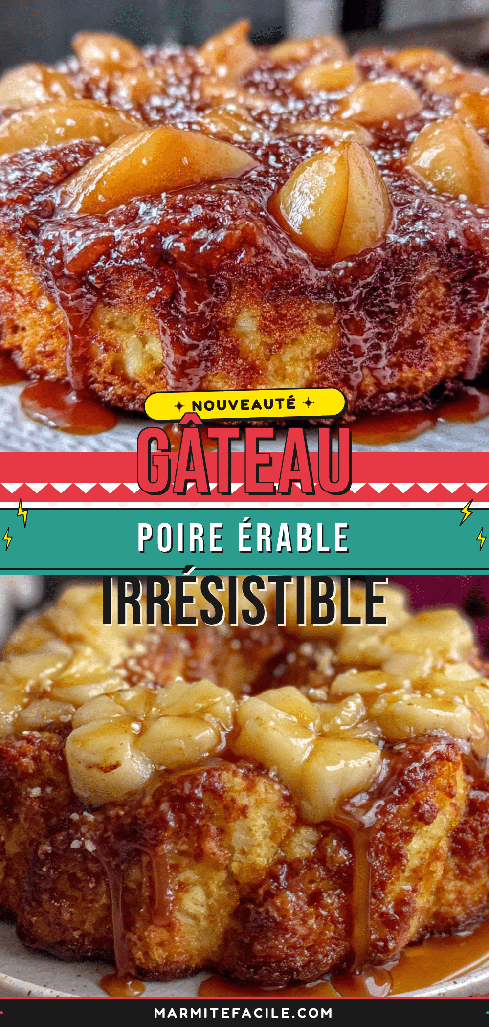 gâteau renversé poire érable recipe